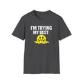 I’m Trying My Best T‑Shirt — Cute Melting Emoji Graphic Tee