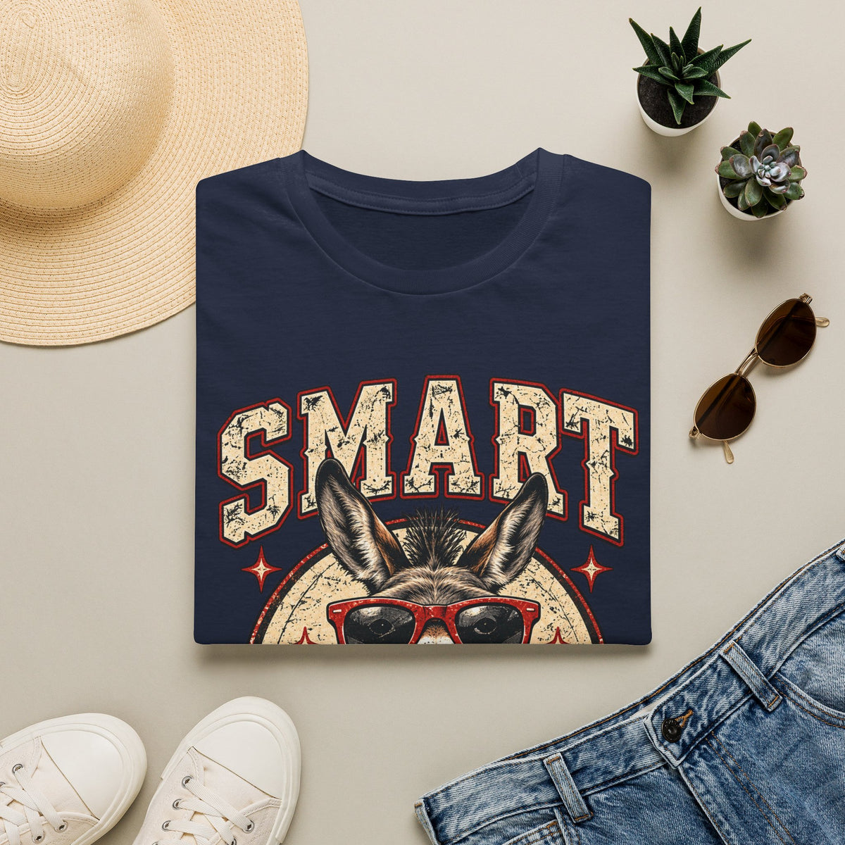 Smart Ass – Funny Donkey Vintage Graphic Tee