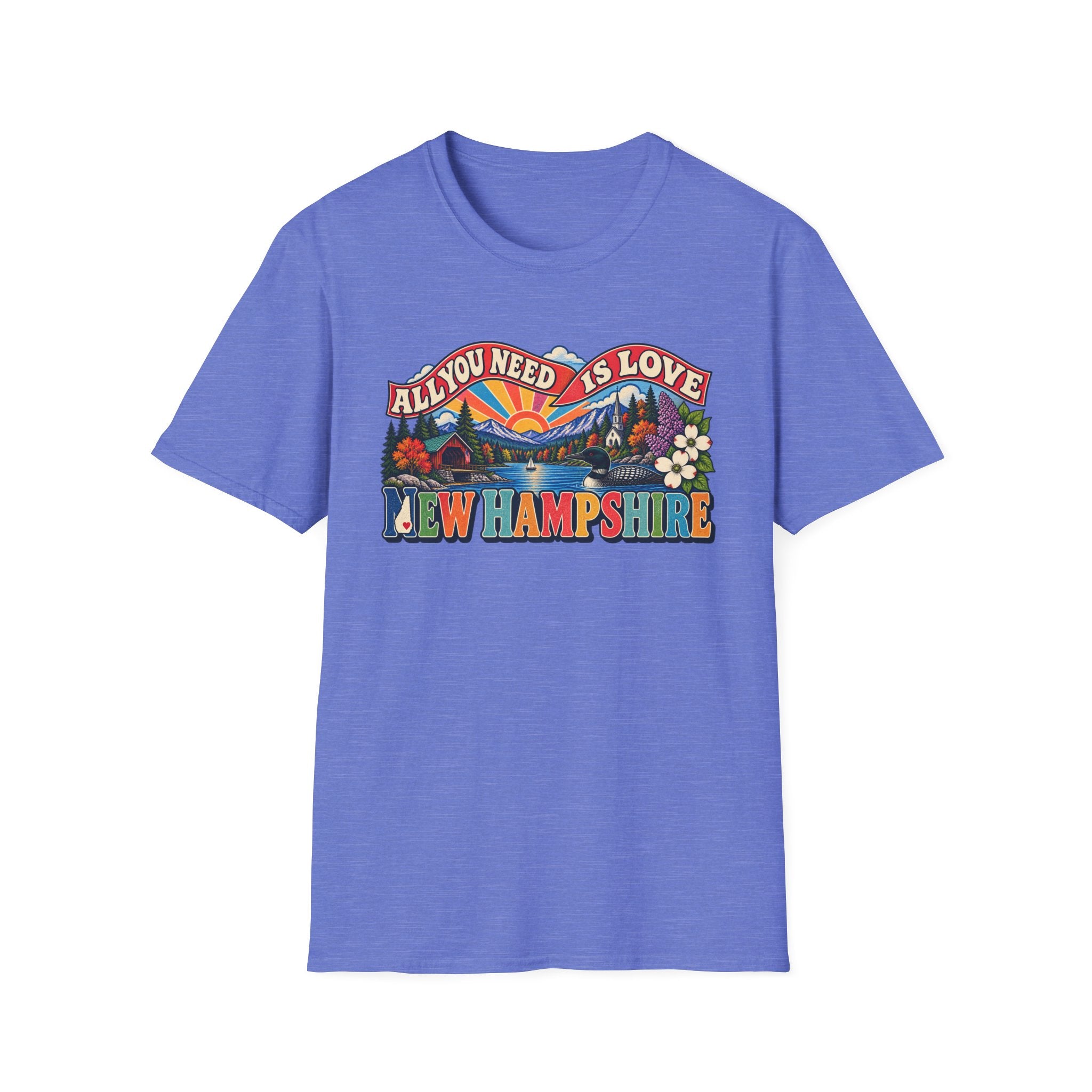 New Hampshire Retro 'All You Need Is Love' T-Shirt