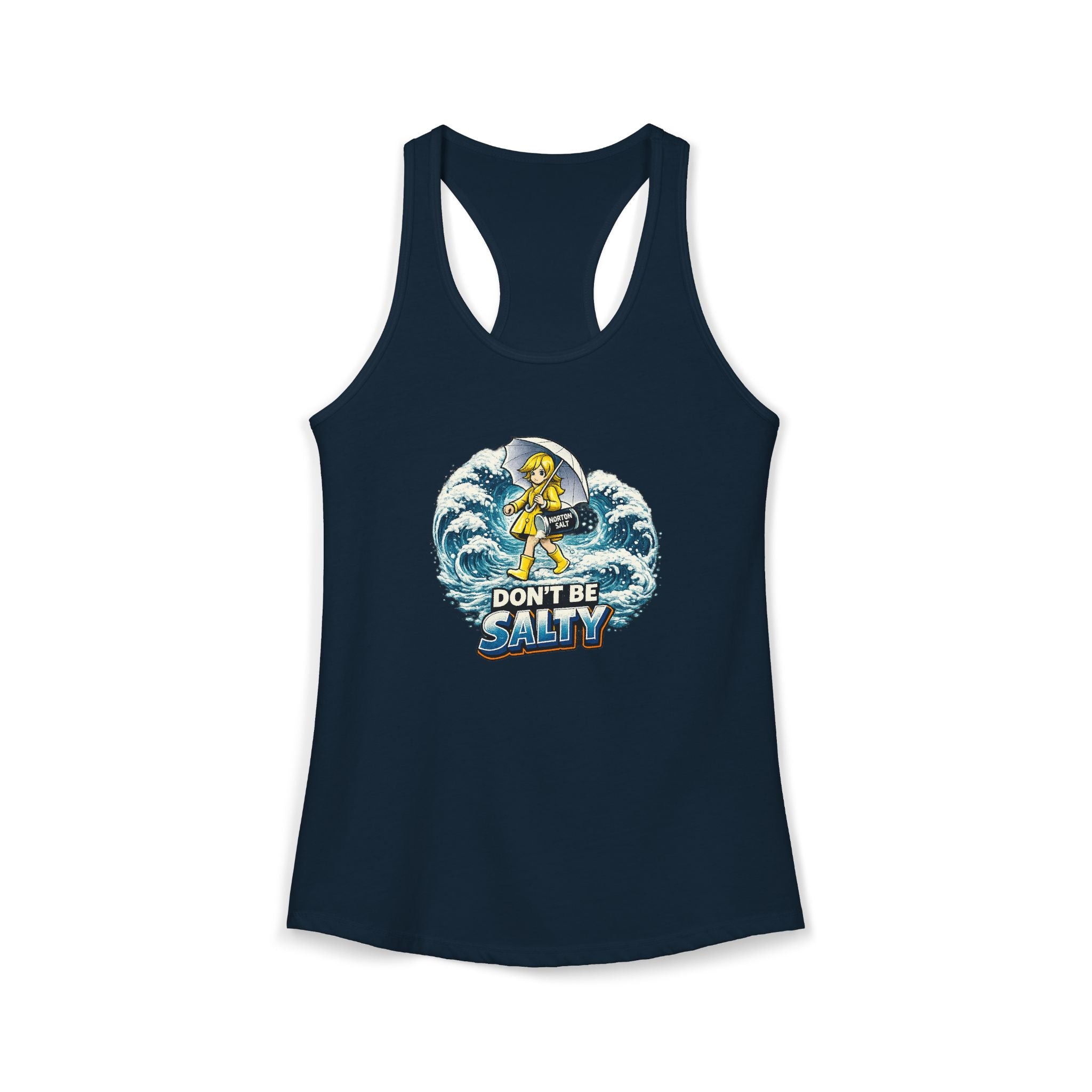 Don’t Be Salty Racerback Tank — Women's Beachy Summer Workout Top