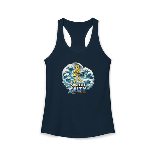 Don’t Be Salty Racerback Tank — Women's Beachy Summer Workout Top