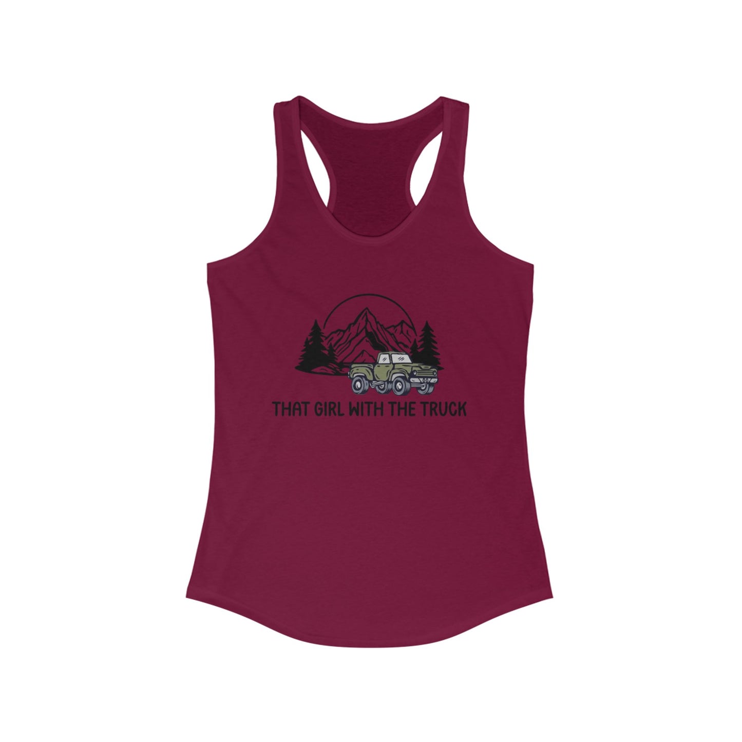 That girl with the truck - Women's Ideal Racerback Tank