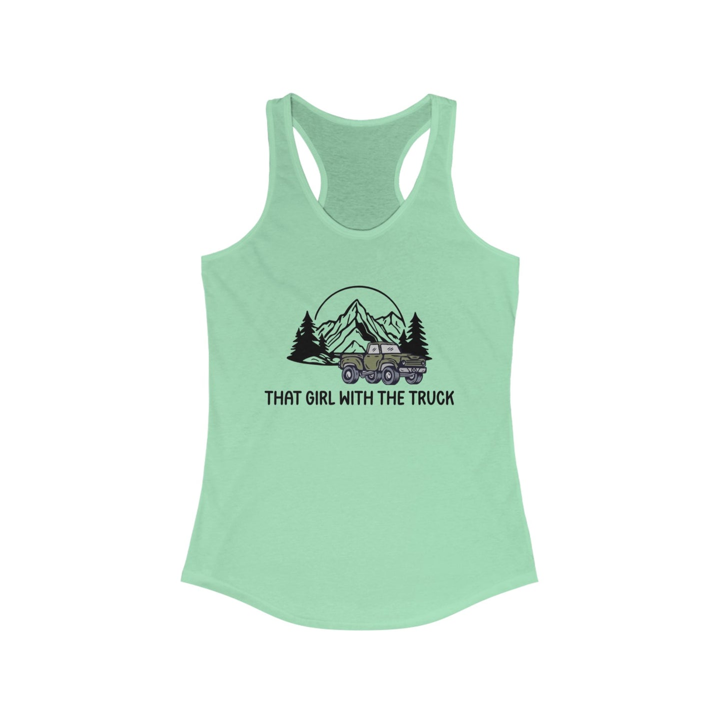 That girl with the truck - Women's Ideal Racerback Tank