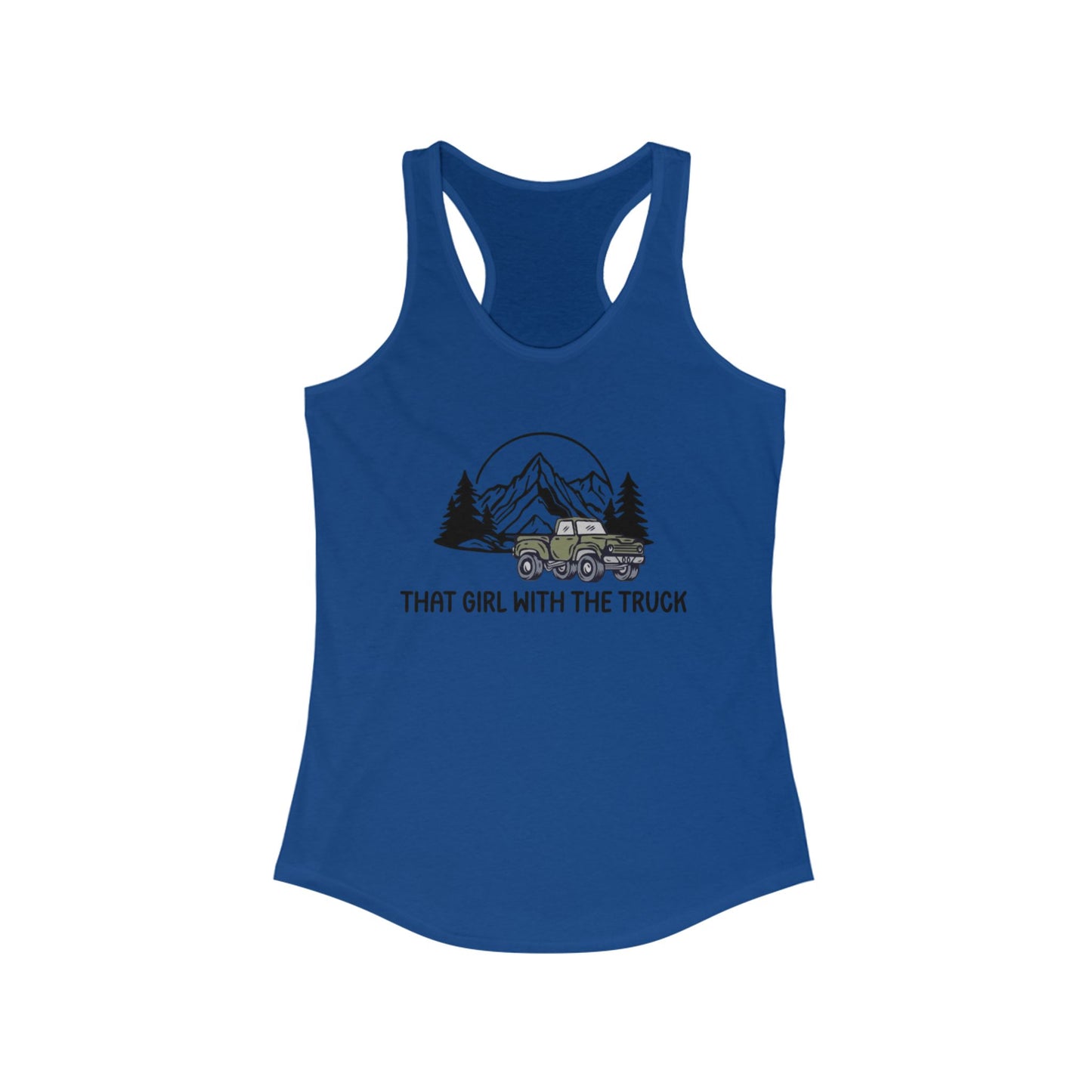That girl with the truck - Women's Ideal Racerback Tank