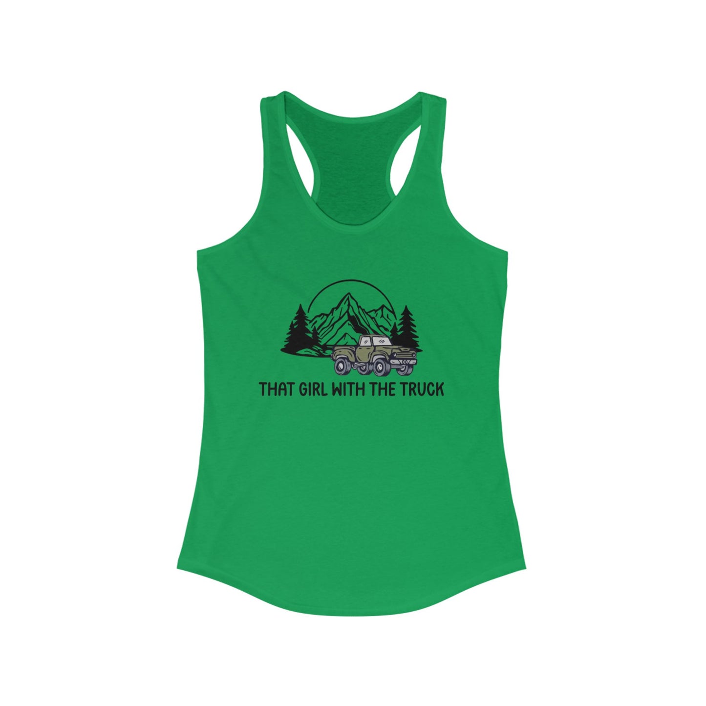 That girl with the truck - Women's Ideal Racerback Tank