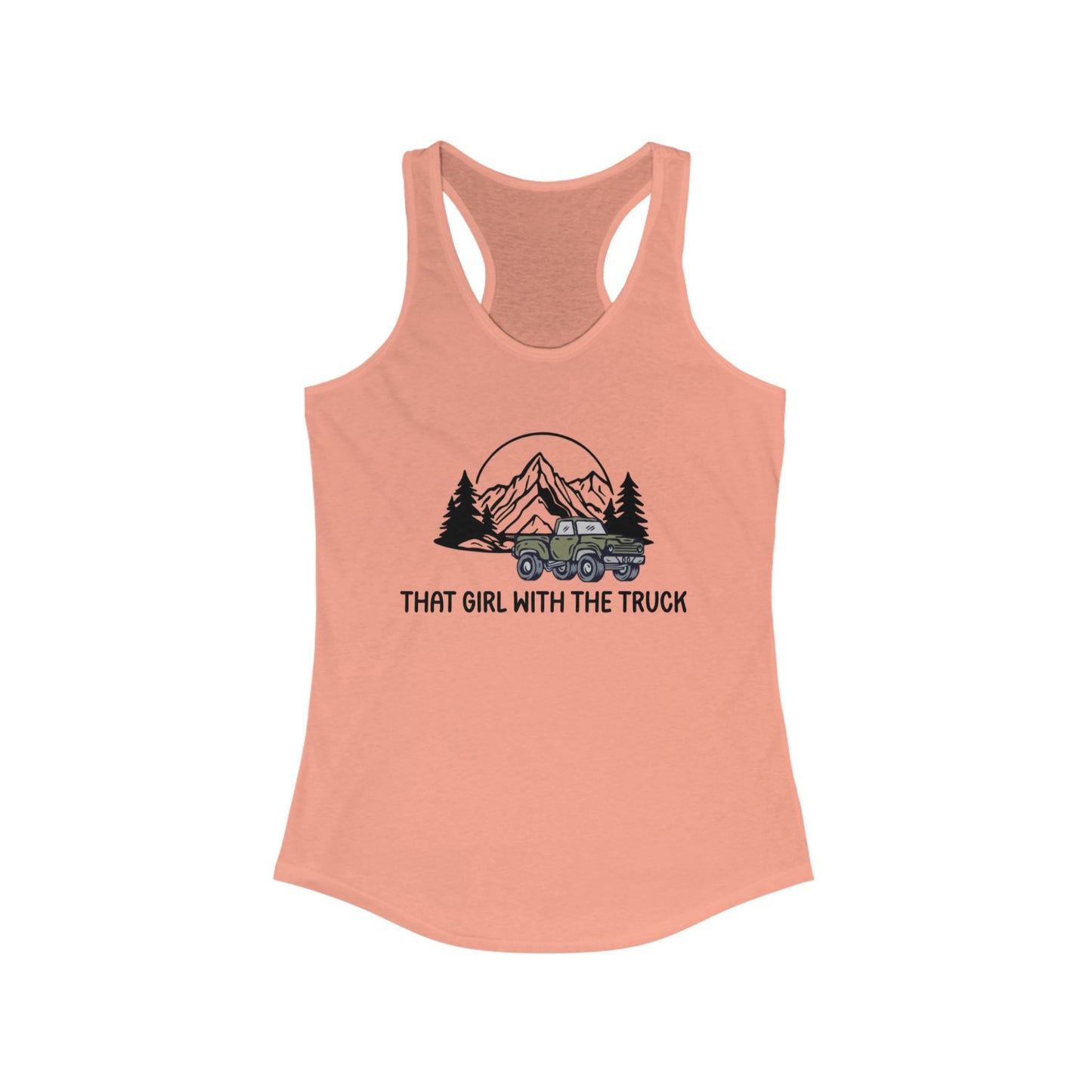 That girl with the truck - Women's Ideal Racerback Tank