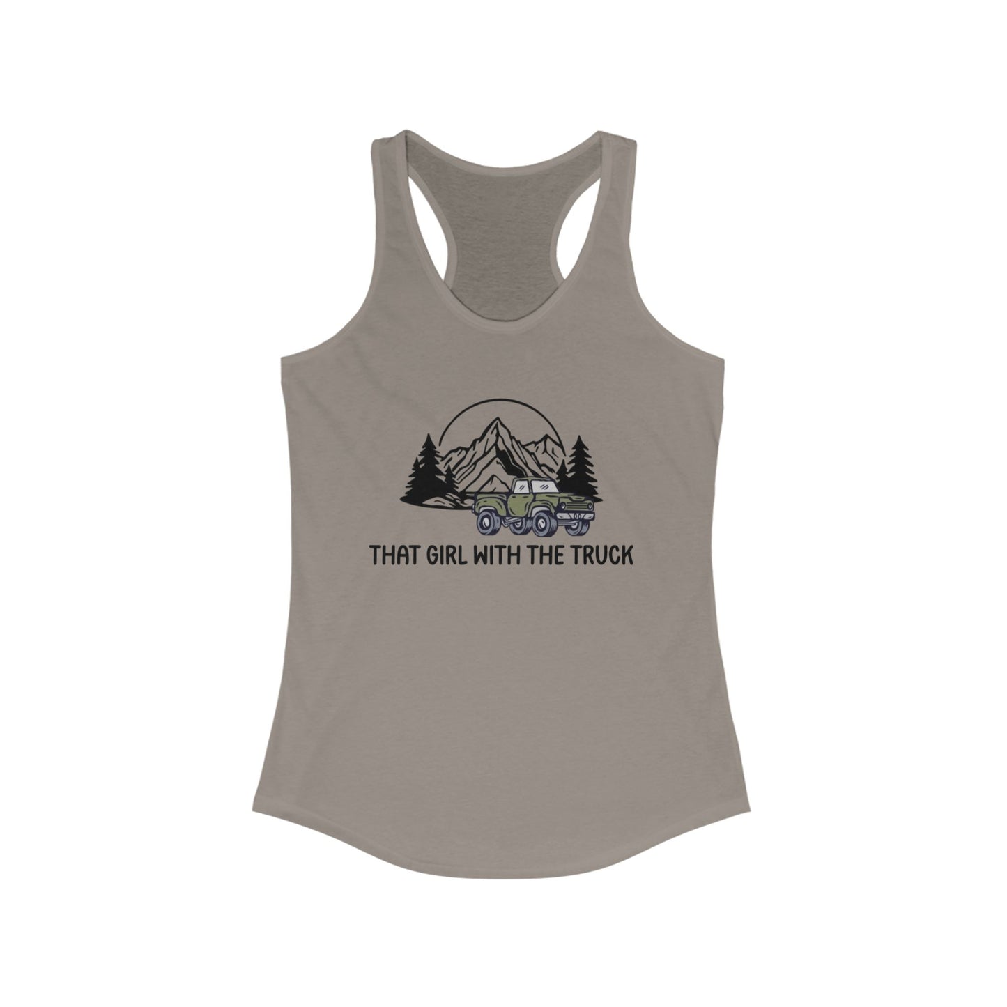 That girl with the truck - Women's Ideal Racerback Tank
