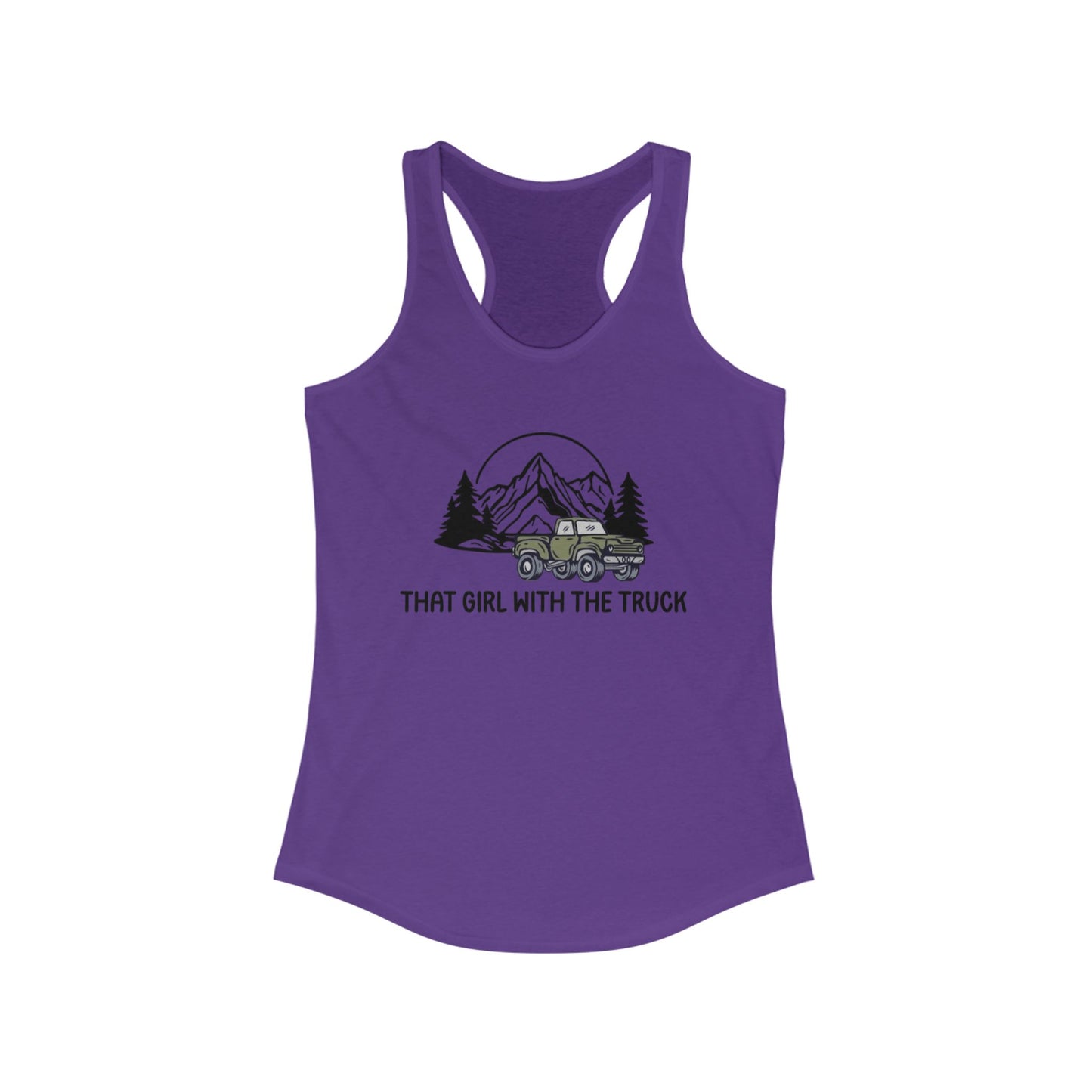 That girl with the truck - Women's Ideal Racerback Tank