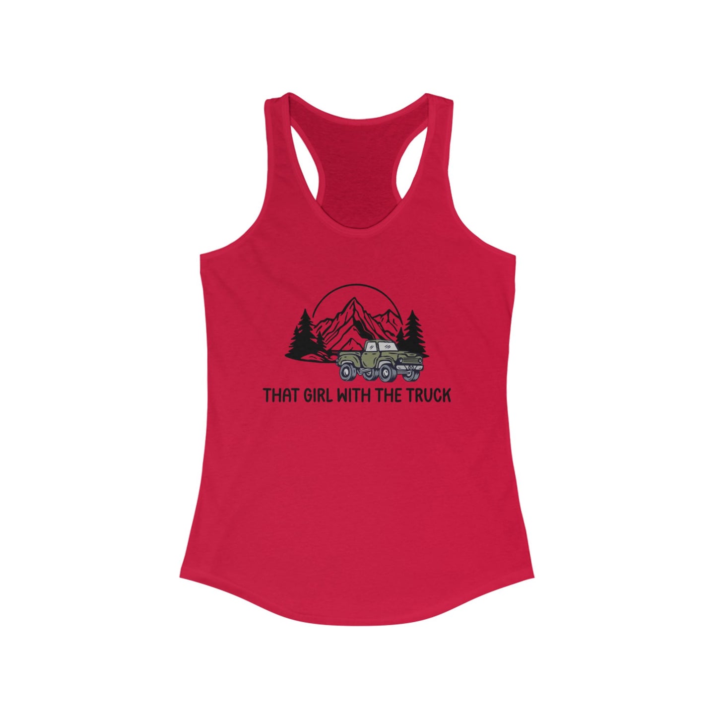 That girl with the truck - Women's Ideal Racerback Tank