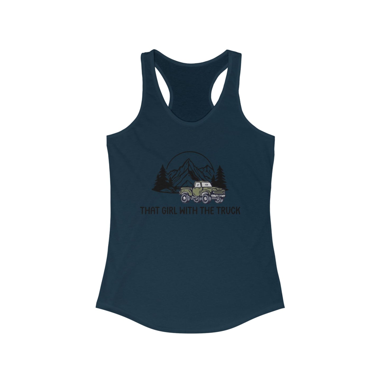 That girl with the truck - Women's Ideal Racerback Tank