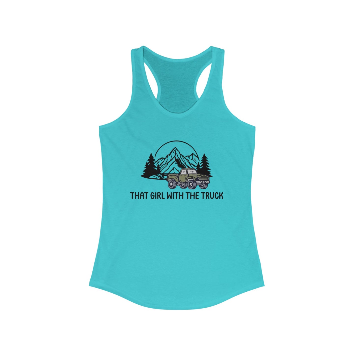 That girl with the truck - Women's Ideal Racerback Tank