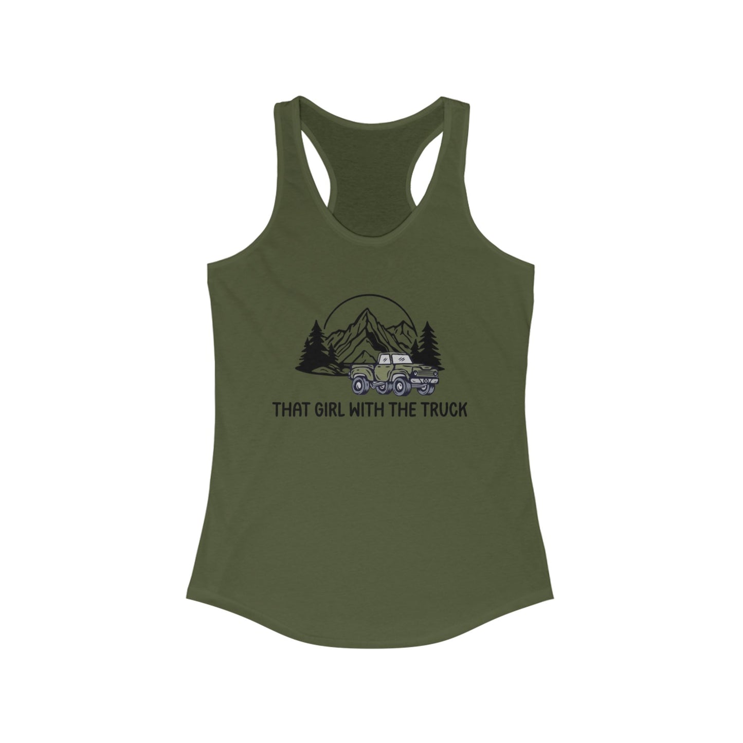 That girl with the truck - Women's Ideal Racerback Tank