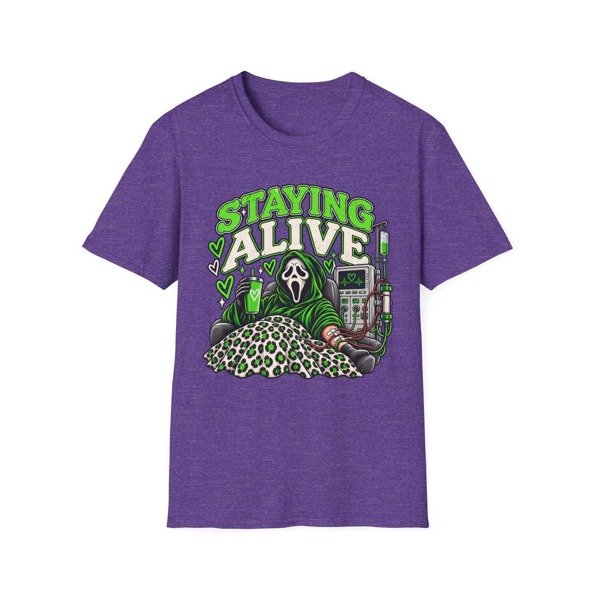 Staying Alive Dialysis Softstyle T-Shirt – Funny Kidney Awareness Tee
