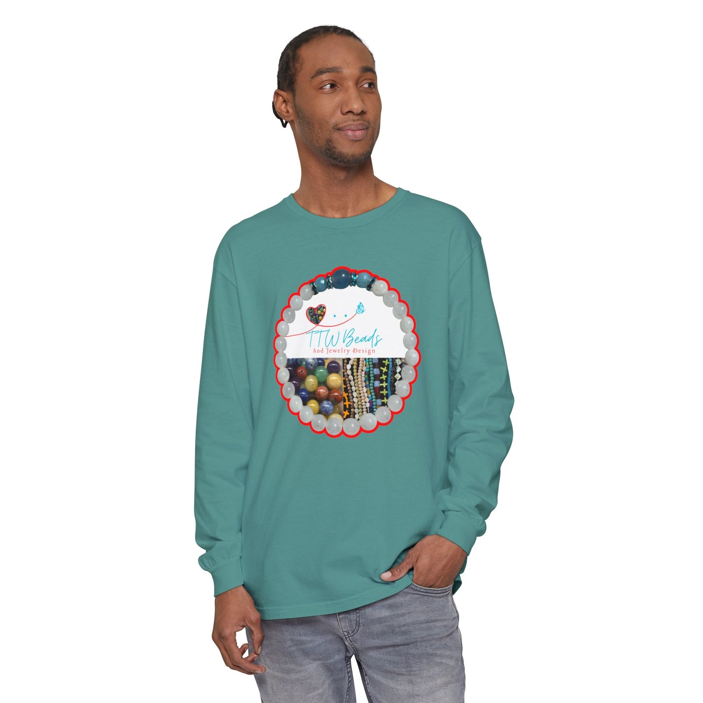 TTW Beads and Gould Creek Farm Vibrant Long Sleeve T-Shirt for Artists and Farmers