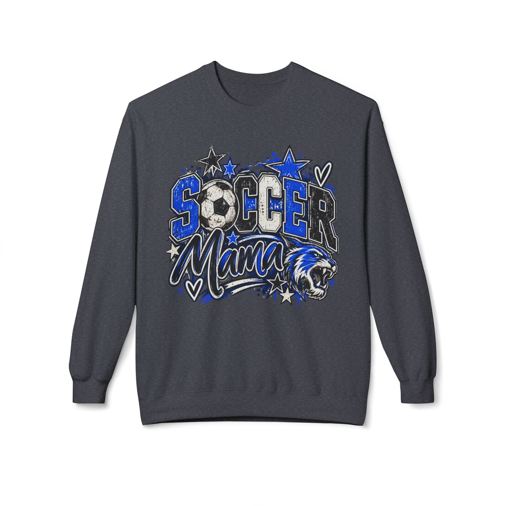 Soccer Mama Softstyle Sweatshirt – Women's Soccer Crewneck with Wildcat Design