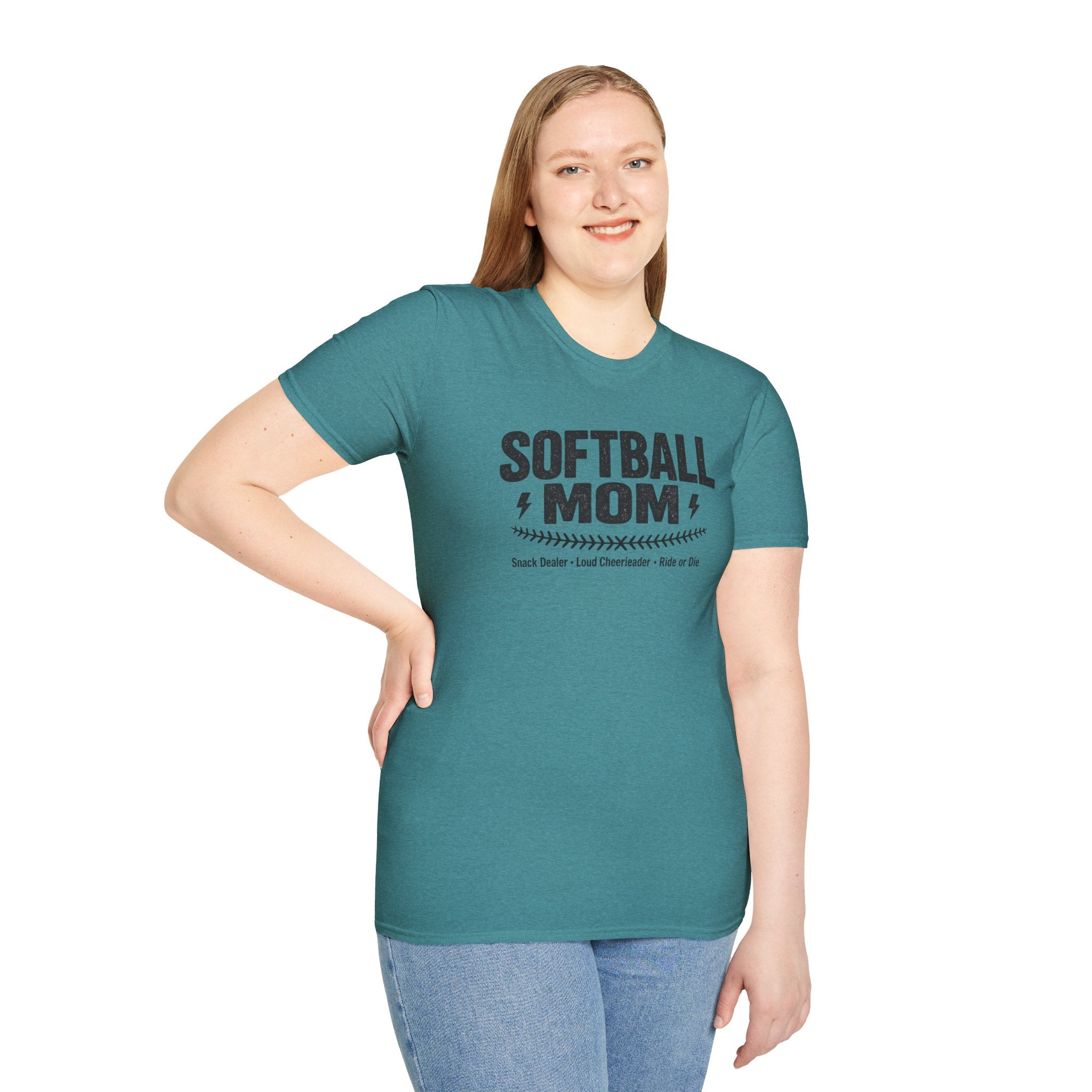 Softball Mom T-Shirt – Proud Softball Mom Tee (Coach, Team Mom Gift)