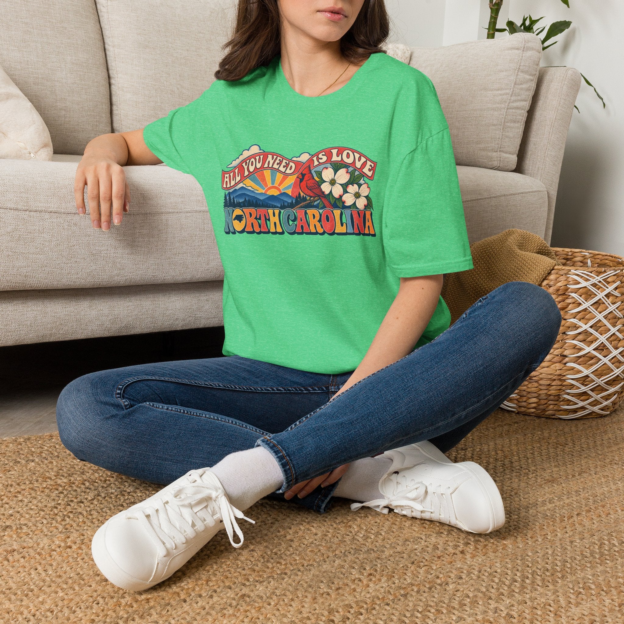 North Carolina Retro 'All You Need Is Love' T-Shirt
