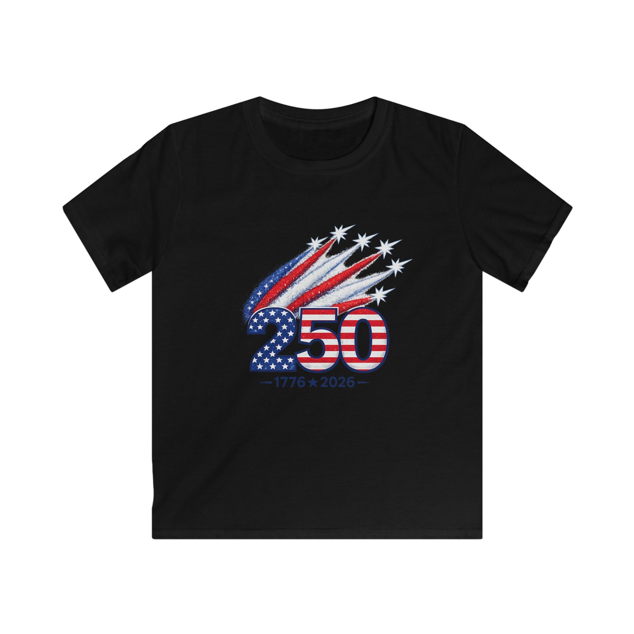 Kids Tee – 250th USA 1776–2026 American Flag Celebration Patriotic Shirt