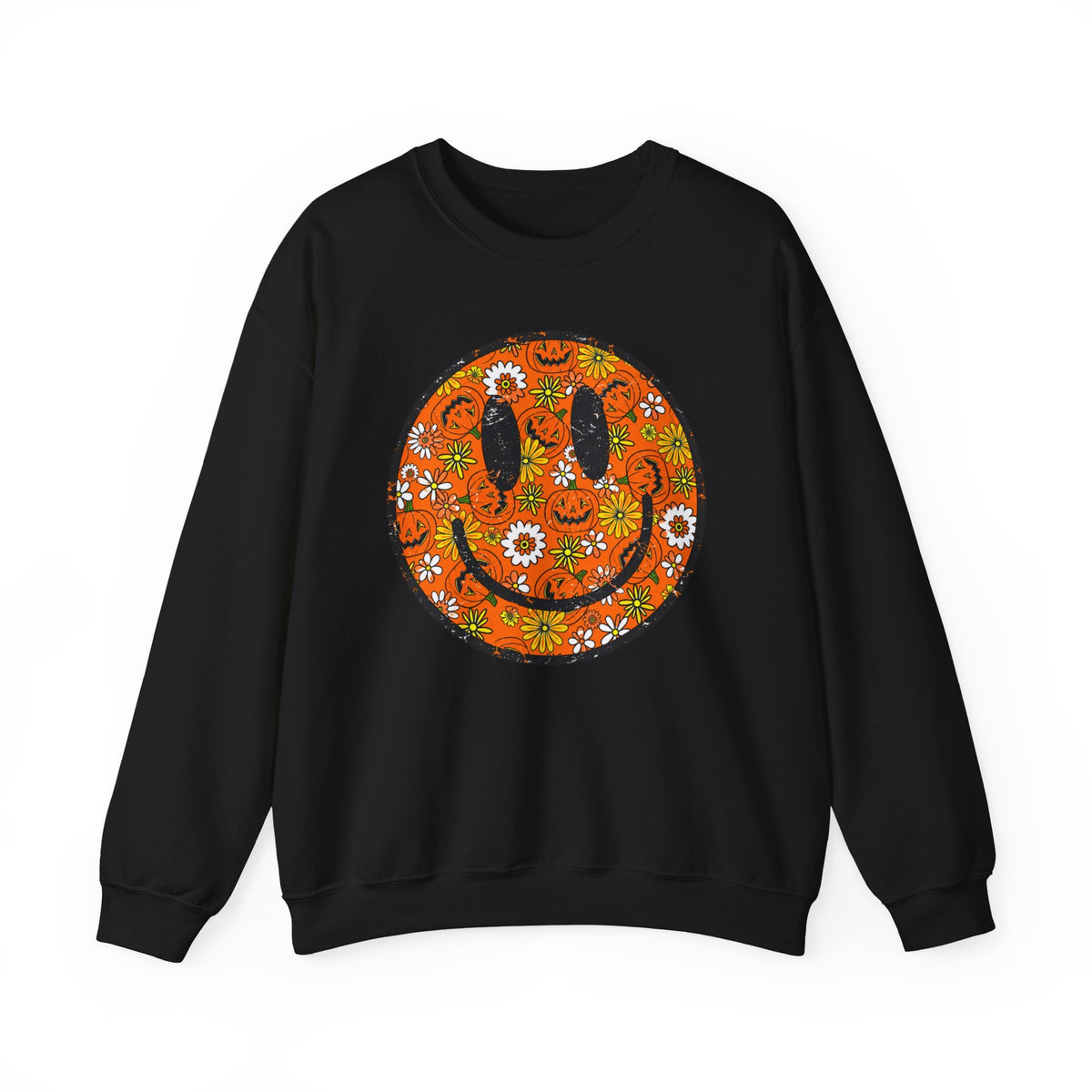 Retro Halloween Smiley Sweatshirt 🎃🌼