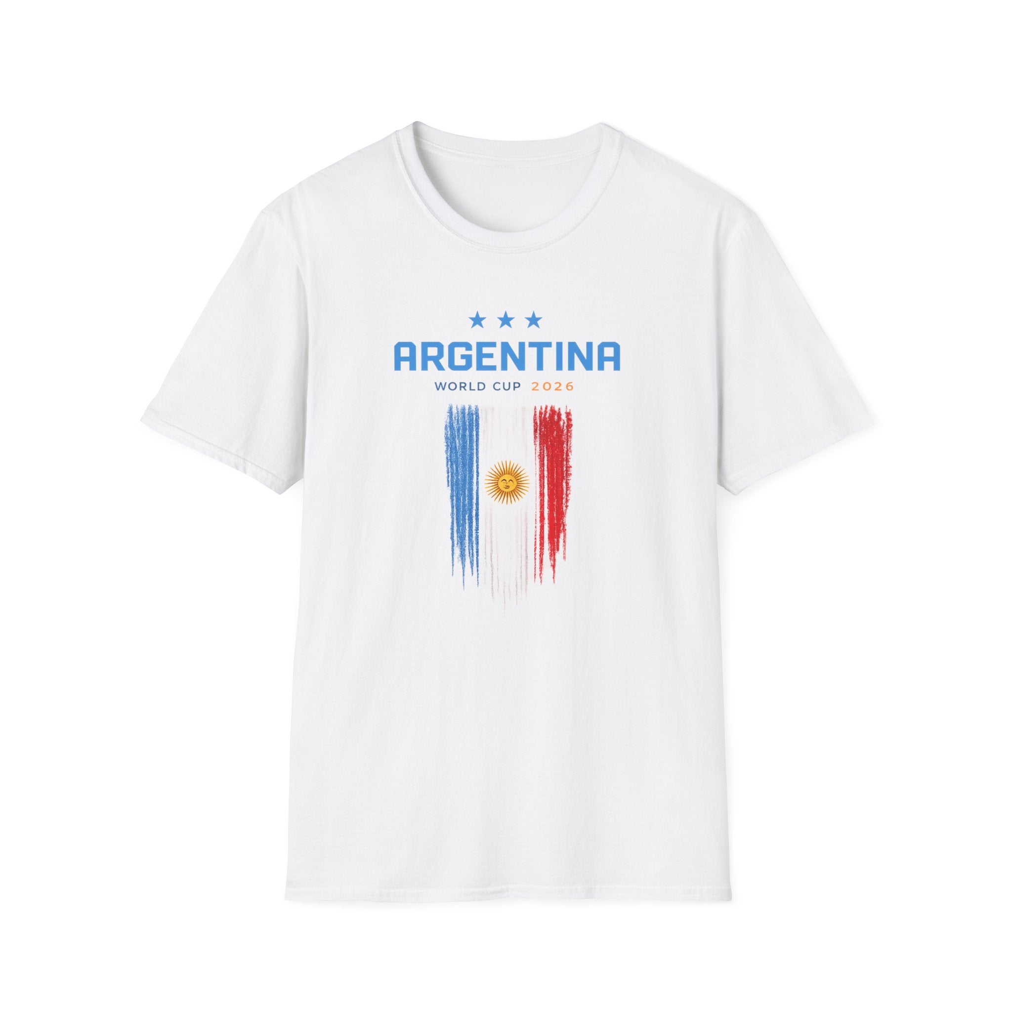 Argentina World Cup T-Shirt – Distressed Flag & Crest Soccer Tee