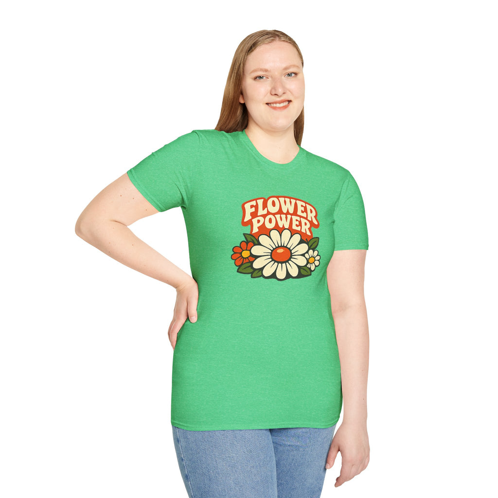 Retro Flower Power Graphic T-Shirt — Vintage 60s Floral Vibe