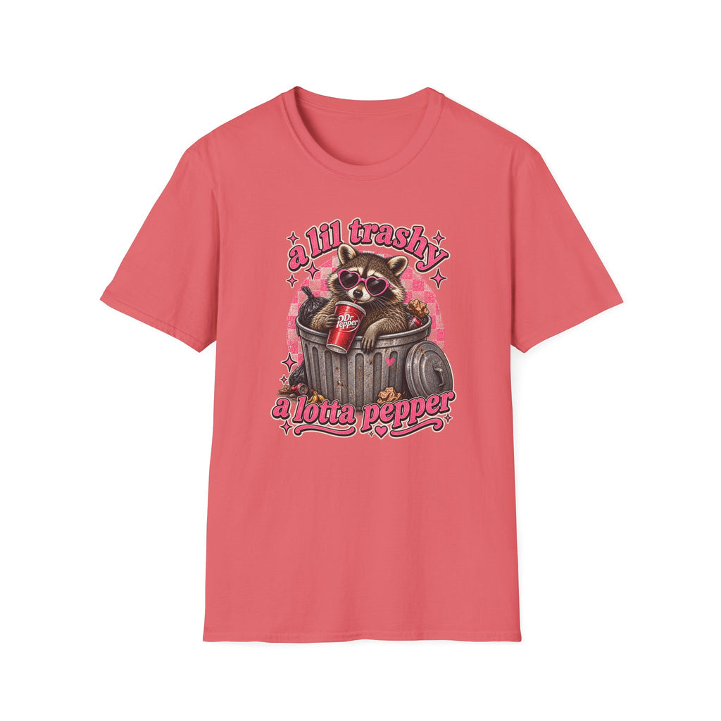 A Lil Trashy, A Lotta Pepper Raccoon Tee 🦝🥤
