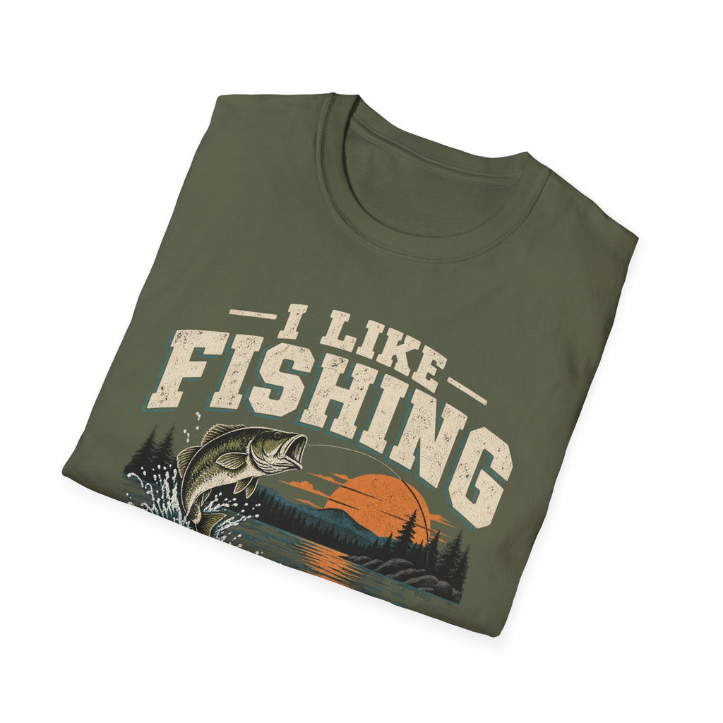 I Like Fishing and Maybe 3 People – Funny Fishing Graphic Tee