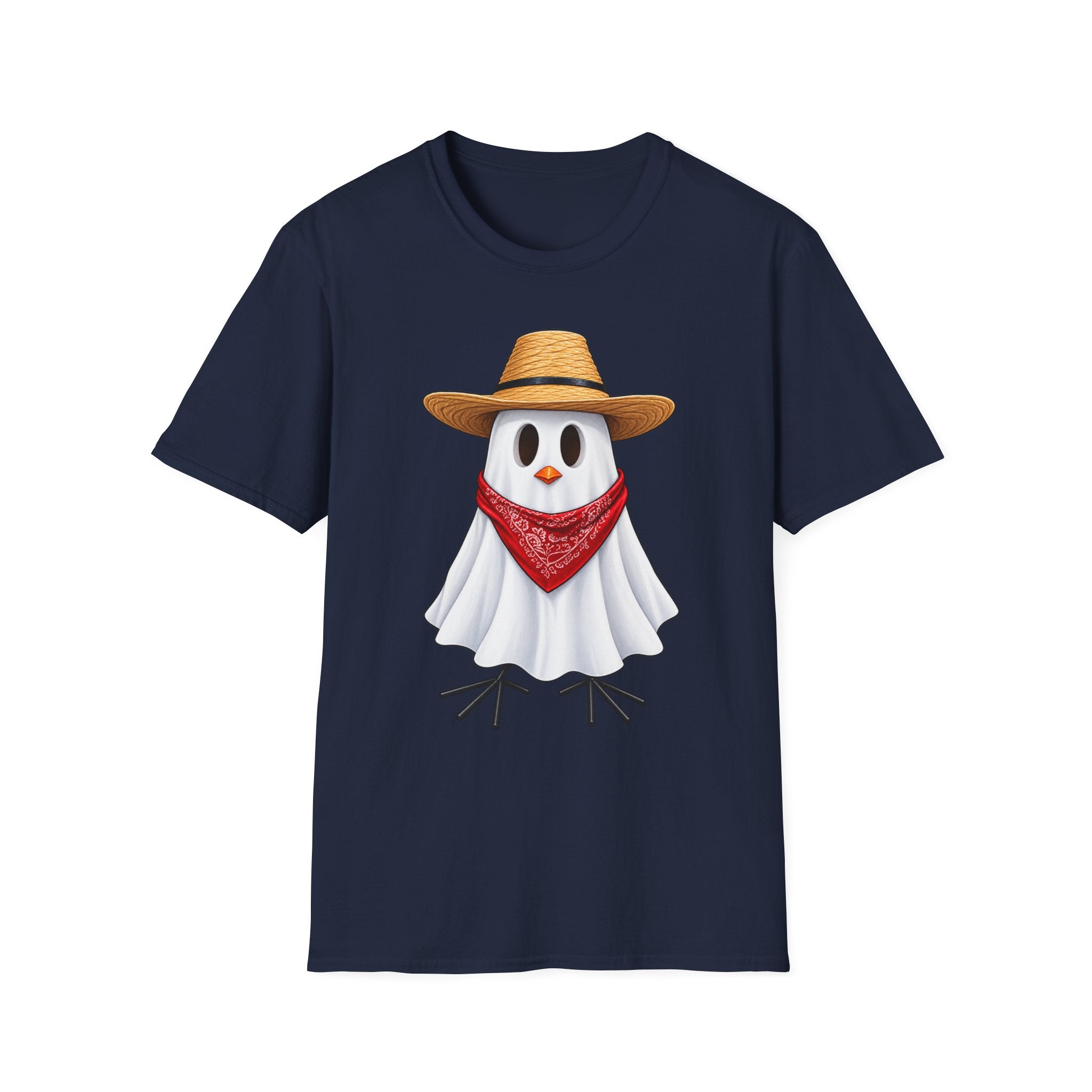 Ghost Chicken Cowboy Halloween Tee 👻🐔
