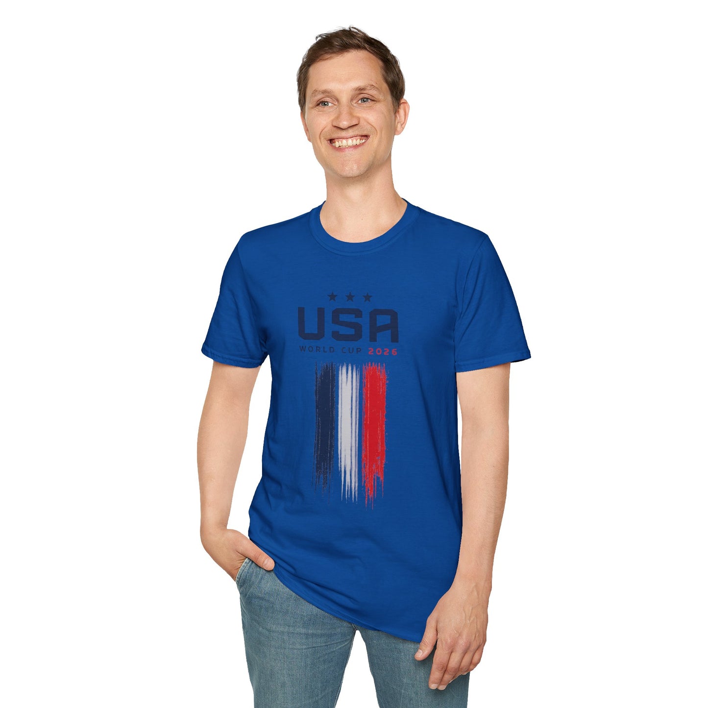 USA World Cup 2026 T-Shirt — Patriotic Red White Blue Soccer Fan Tee