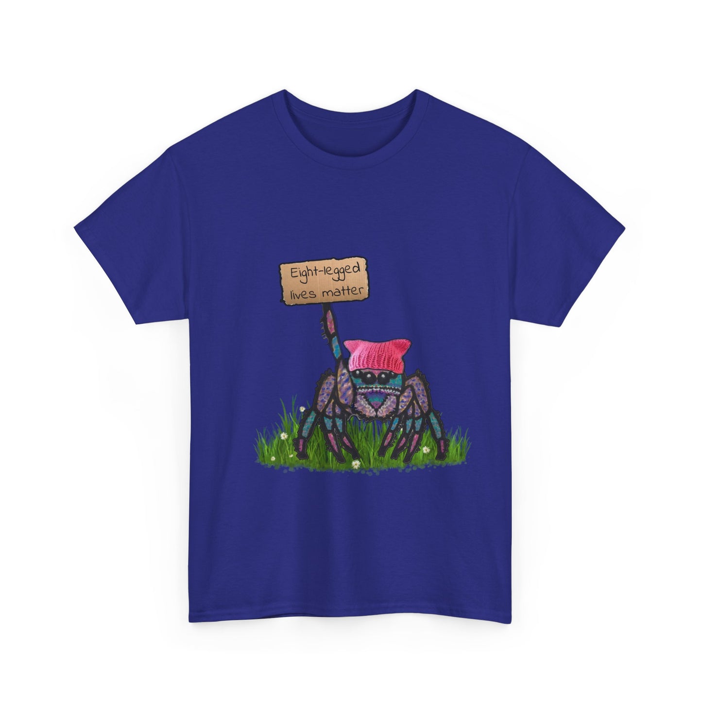 Unisex Heavy Cotton Tee - 'Eight-Legged Lives Matter' Spider Design Shirt