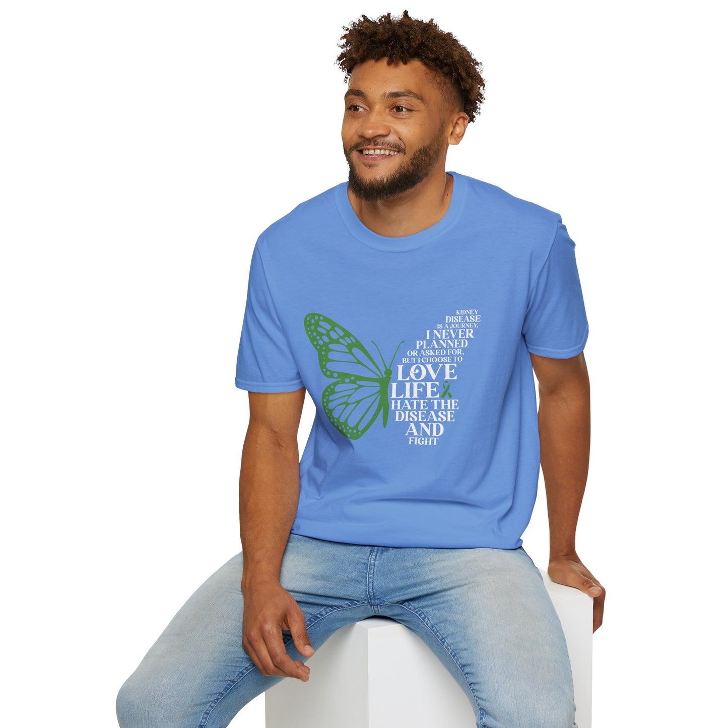 Kidney Disease Awareness White Lettering T-Shirt