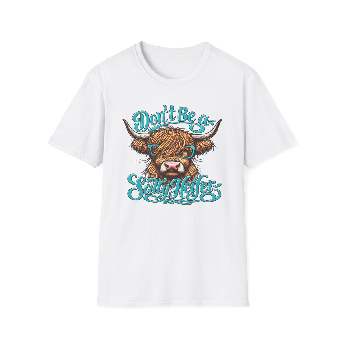 Don’t Be a Salty Heifer – Funny Highland Cow Graphic Tee