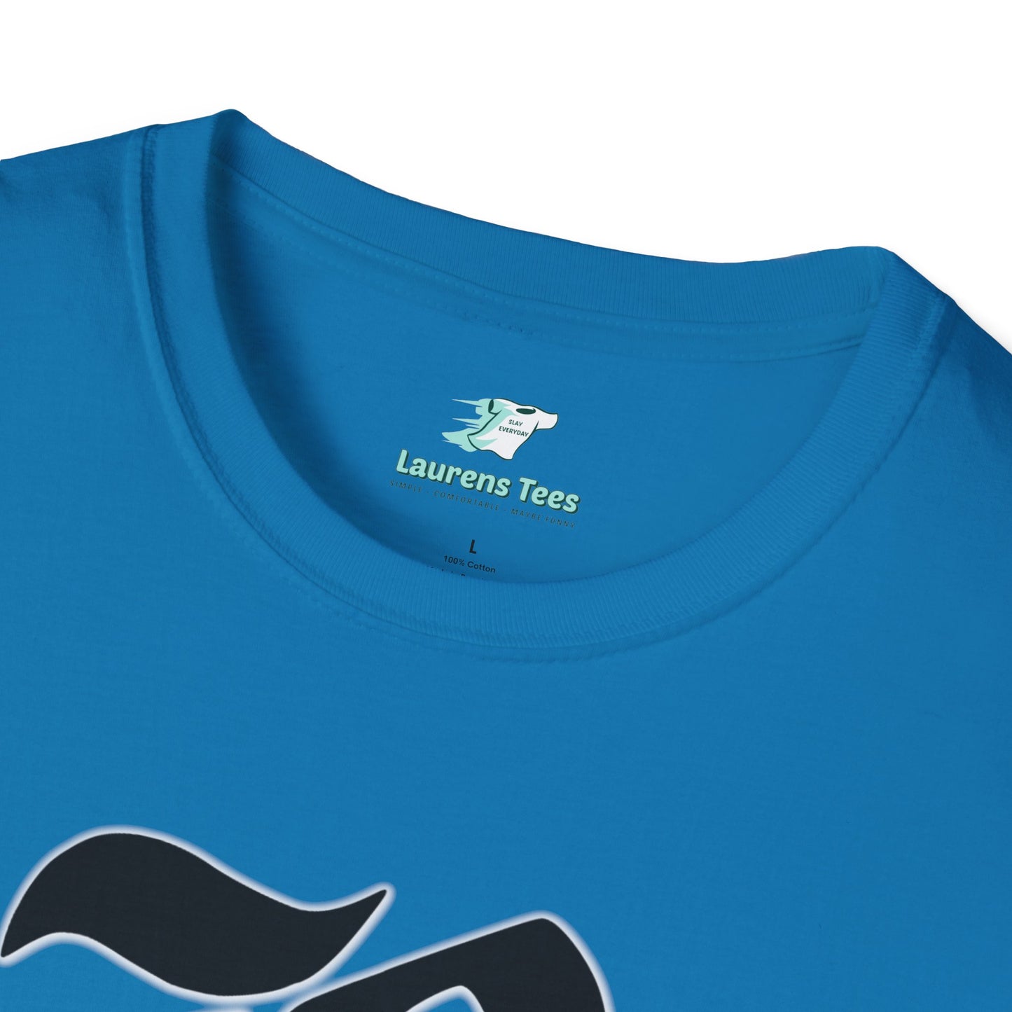 Custom one side Front or Back (RHS Baseball used as example) - Unisex Softstyle T-Shirt