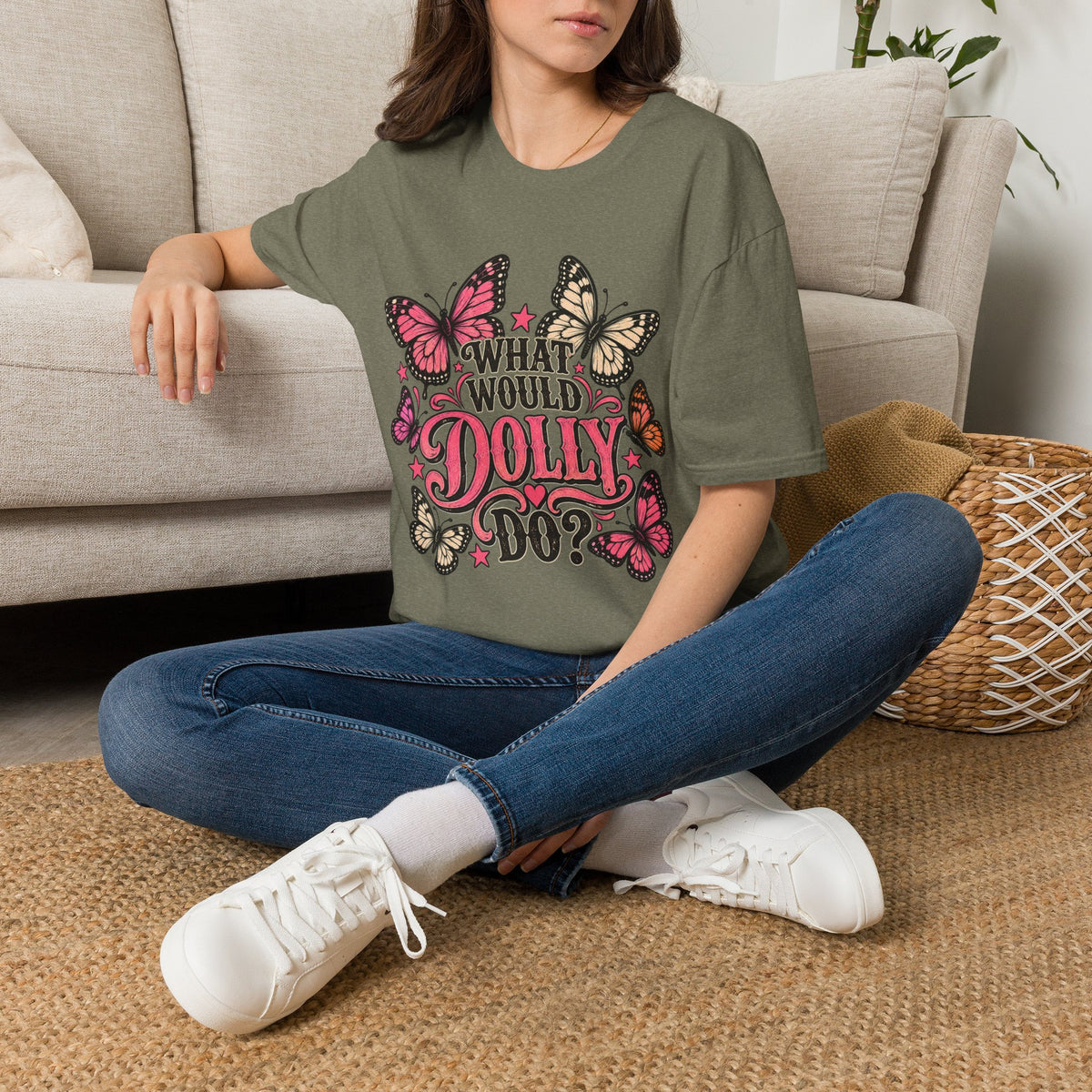 What Would Dolly Do? Butterfly Graphic Tee