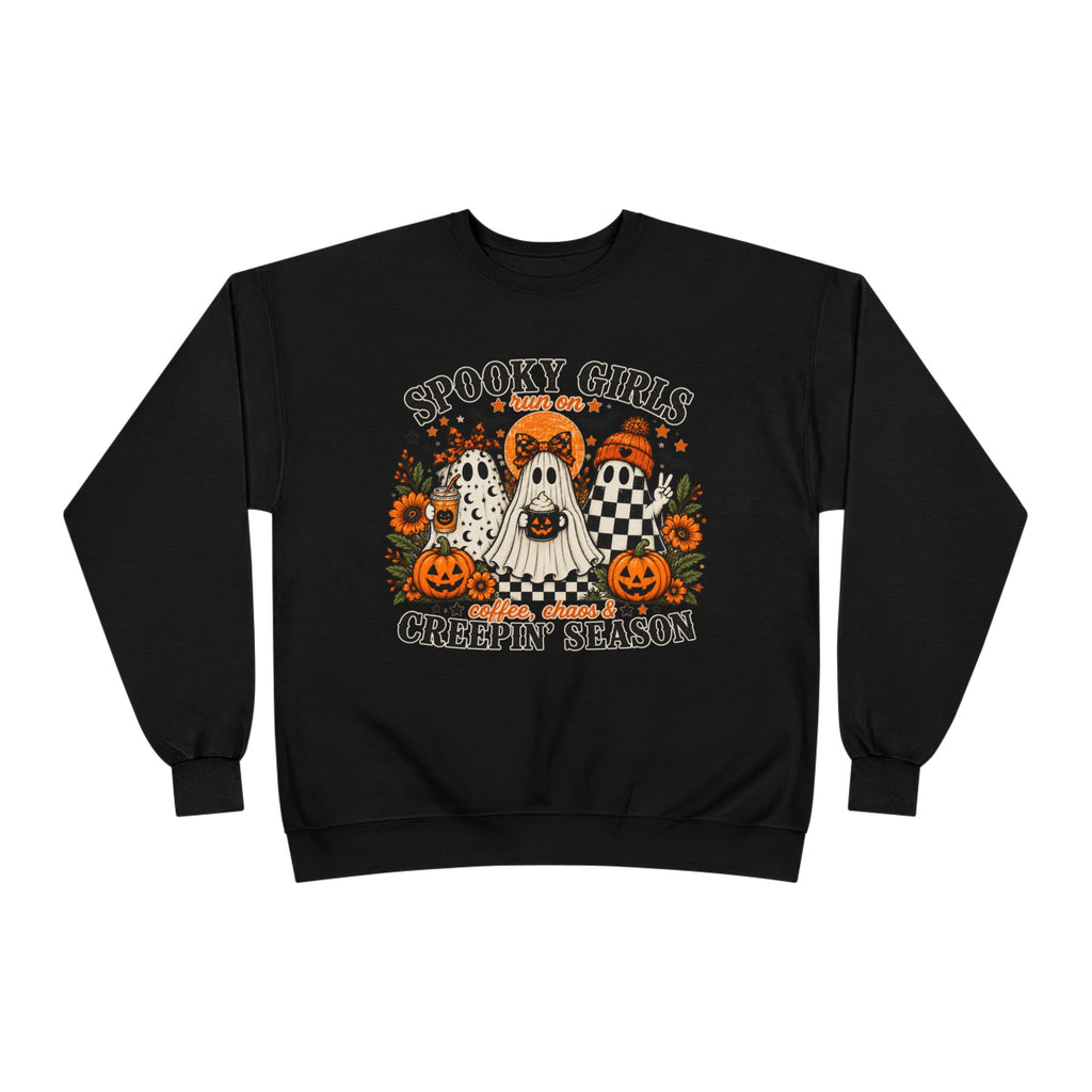 Spooky Girls Coffee & Chaos Halloween Sweatshirt