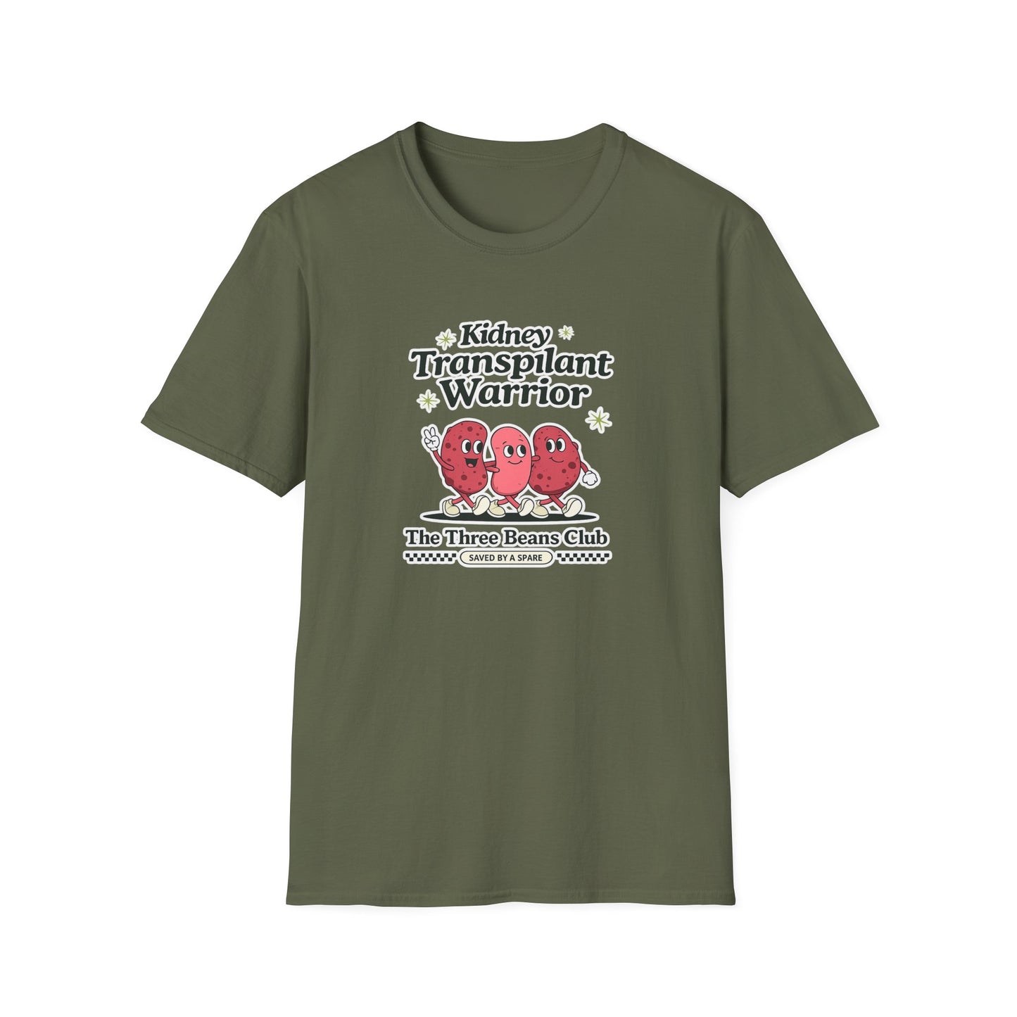 Kidney Transplant Warrior T-Shirt — The Three Beans Club Support Tee