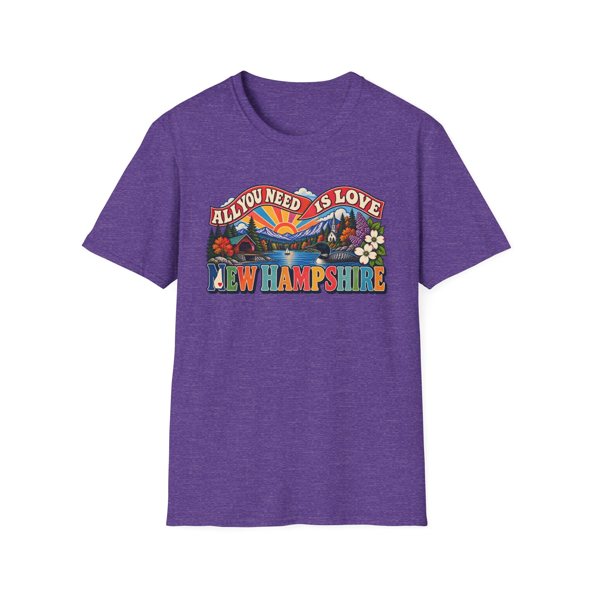 New Hampshire Retro 'All You Need Is Love' T-Shirt