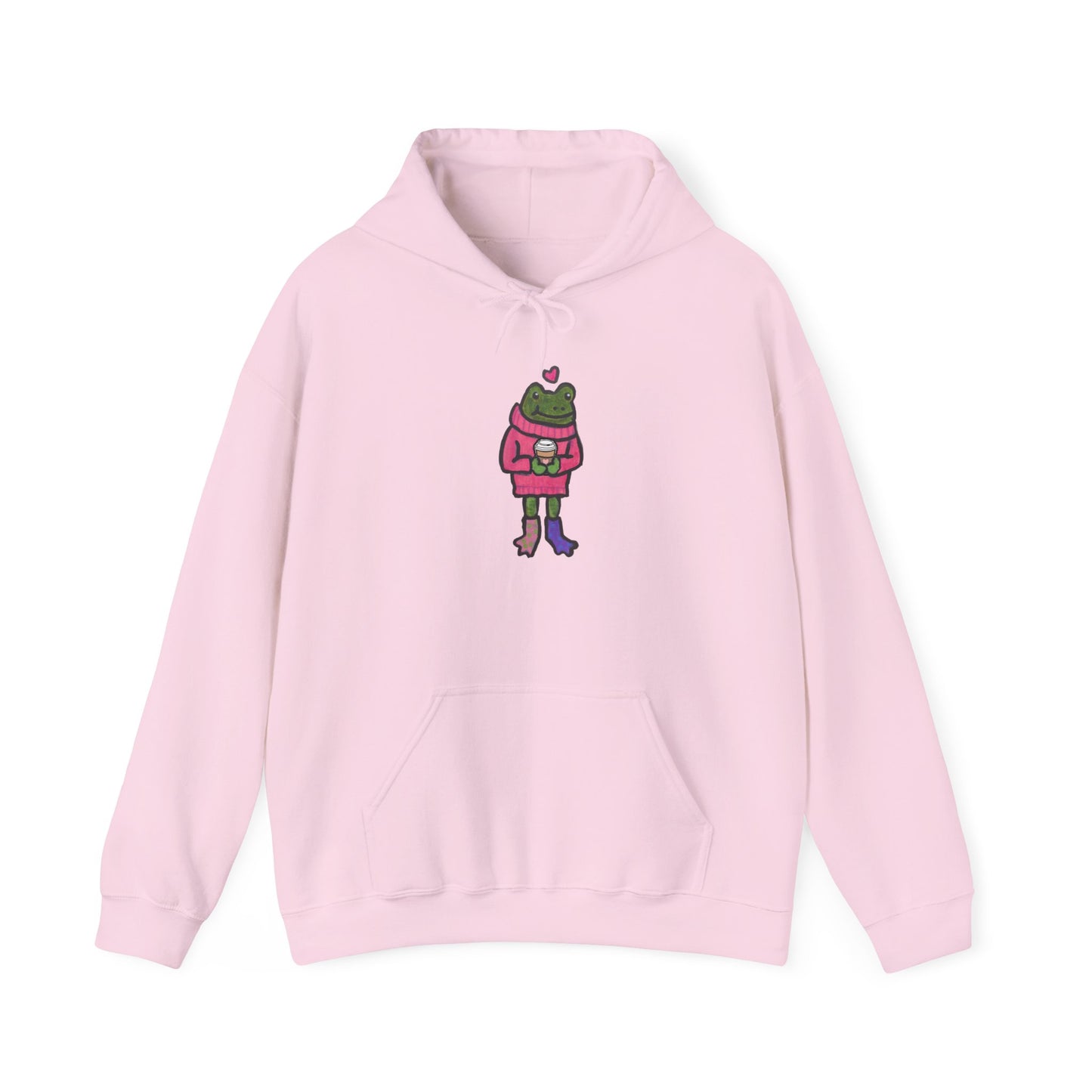Cute Frog-Themed Unisex Hoodie - Cozy Heavy Blend Sweatshirt for All Occasions