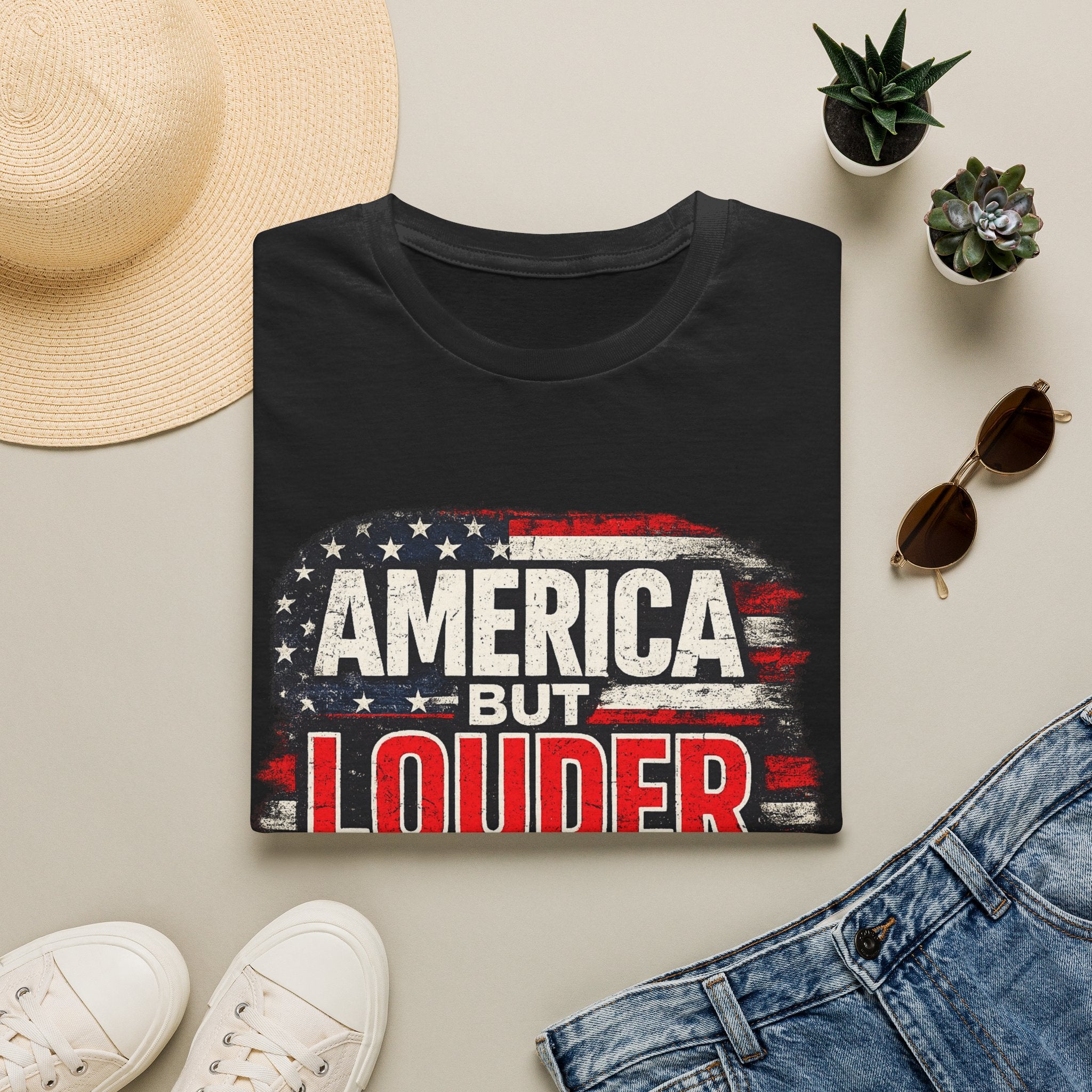 America But Louder T-Shirt — Patriotic American Flag Graphic Tee