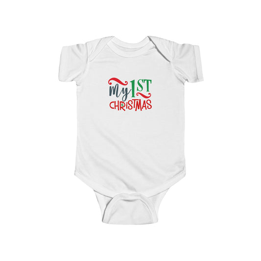 My 1st Christmas Infant Bodysuit - Baby First Christmas Onesie