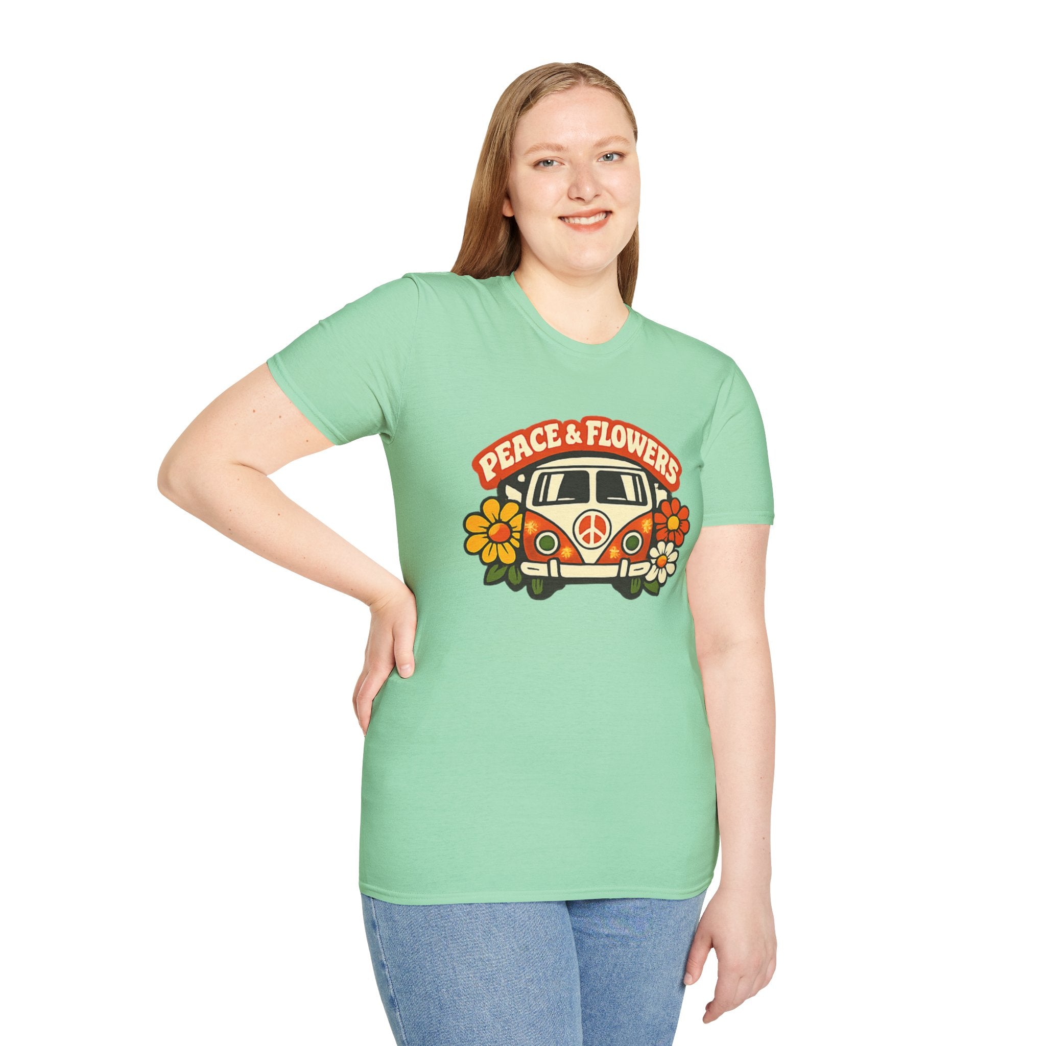 Hippie Van Peace & Flowers T-Shirt