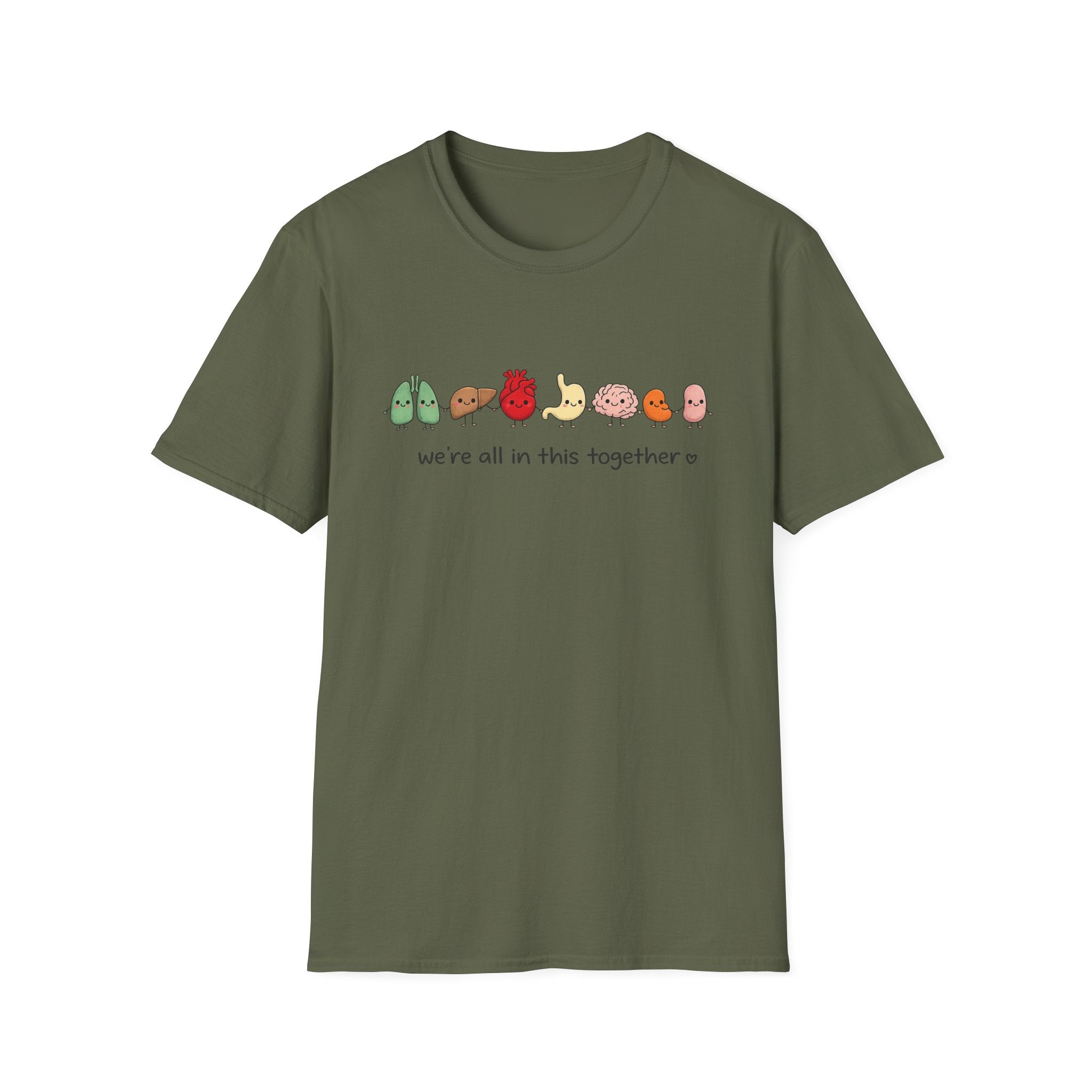 We're All in This Together Cute Organ Organs T-Shirt