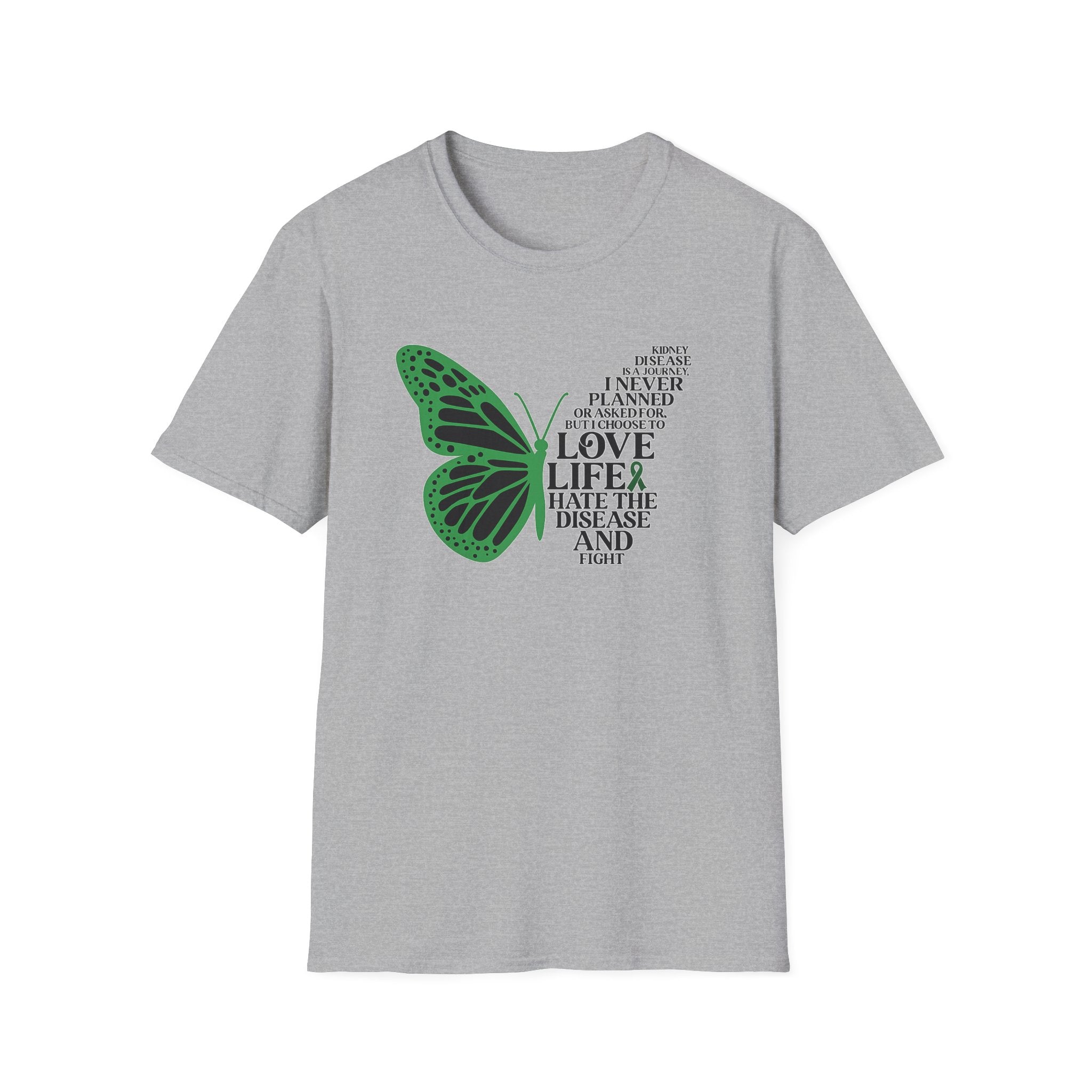 Butterfly Hope T-Shirt — "I Never Planned on Being a Warrior" Inspirational Illness Awareness Tee