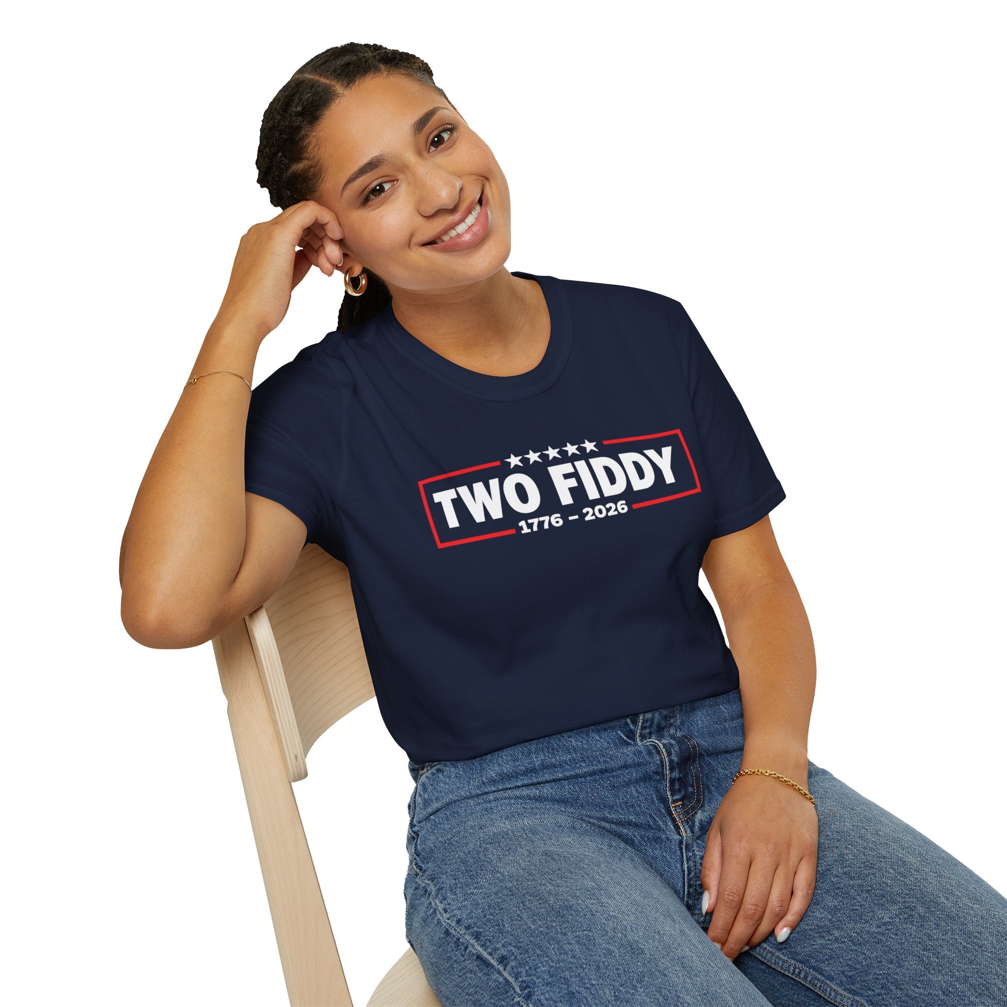 Two Fiddy 1776-2026 T-Shirt — Vintage USA Patriotic Tee