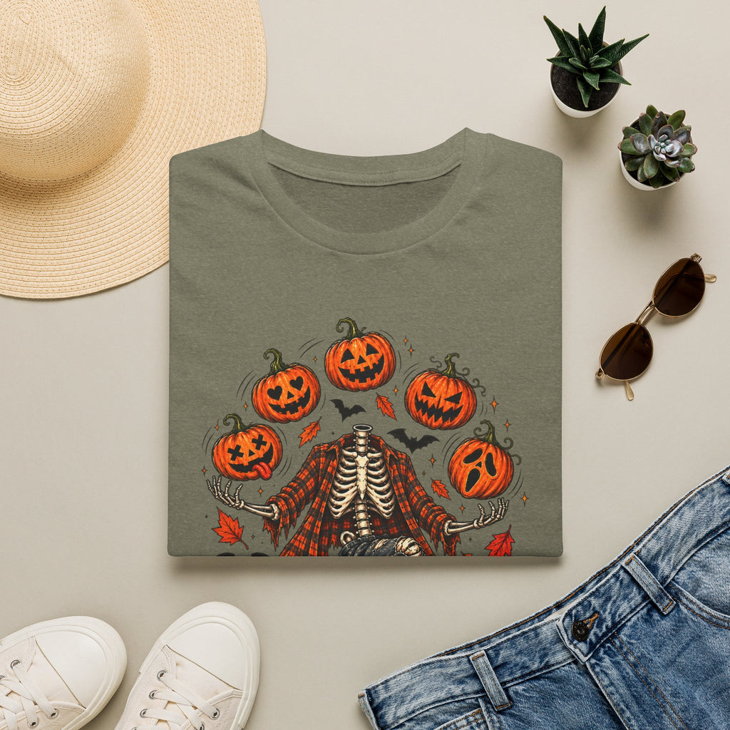 Headless Harvest – Juggling Pumpkins Halloween Tee 🎃💀