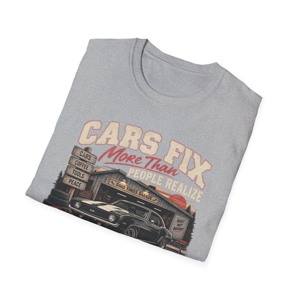 Cars Fix More Than People Realize – Vintage Muscle Car Graphic Tee