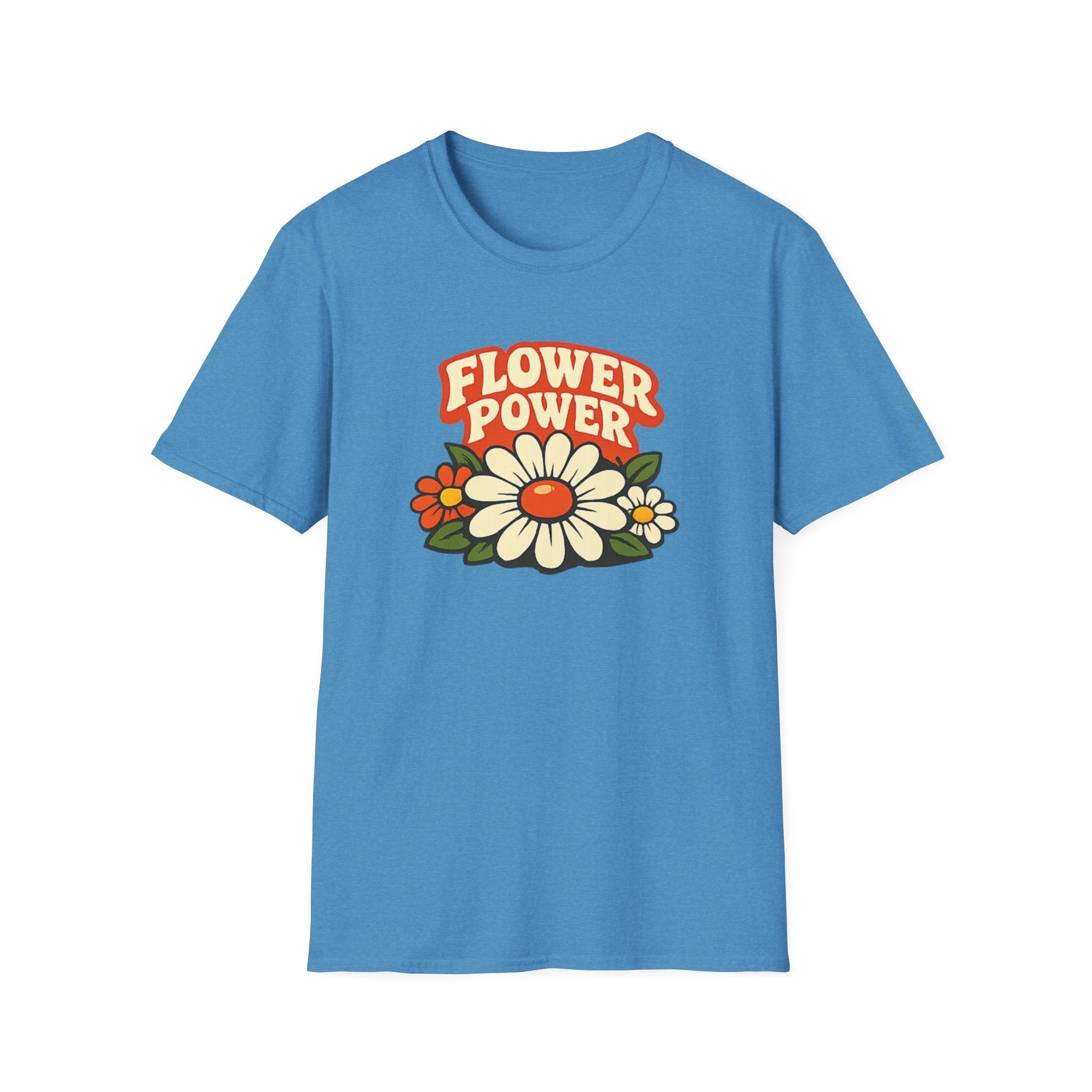 Retro Flower Power Graphic T-Shirt — Vintage 60s Floral Vibe