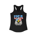 Patriotic Women's Racerback Tank, USA Eagle Graphic Tank Top, 4th of July Shirt, Summer Workout Top, Memorial Day Apparel