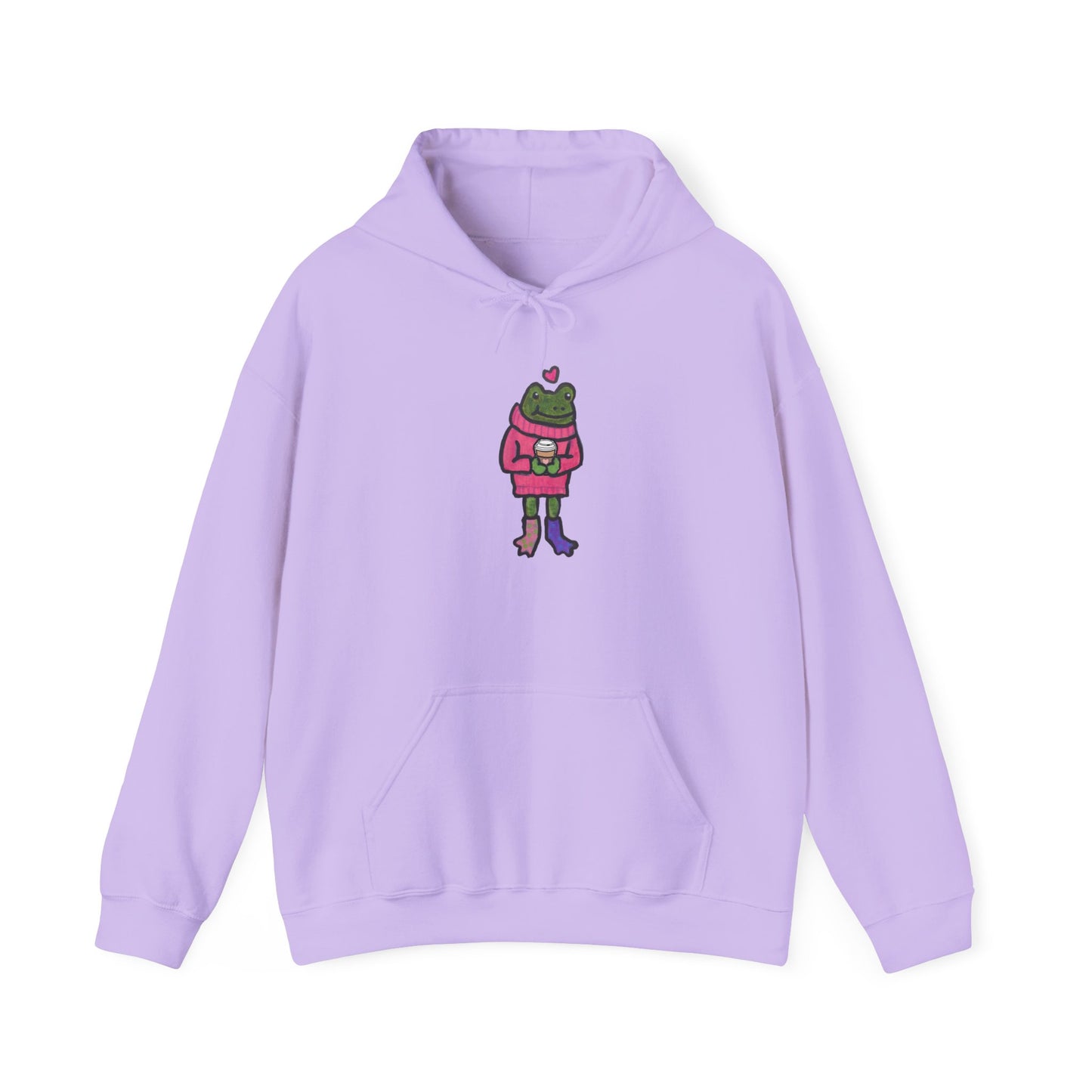 Cute Frog-Themed Unisex Hoodie - Cozy Heavy Blend Sweatshirt for All Occasions