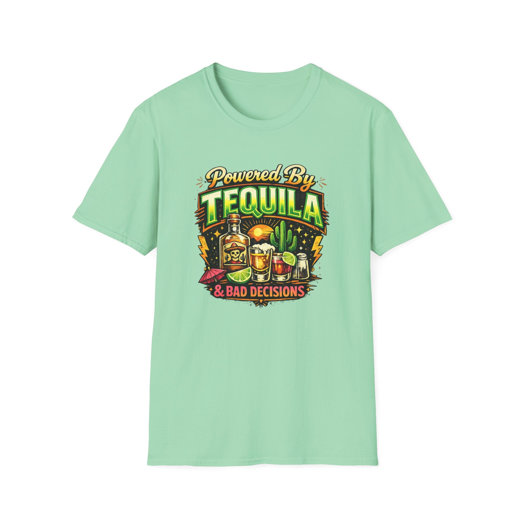 Tequila & Bad Decisions T-Shirt — Funny Bar Party Drinking Tee